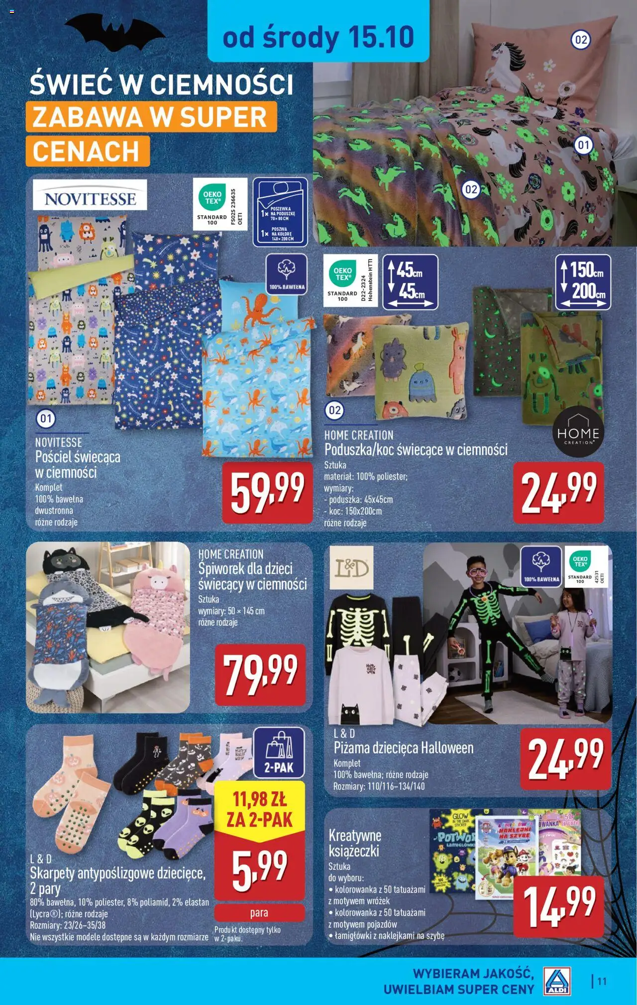 Aldi Artykuły przemysłowe i tekstylia Gazetka ważna  od  13.10.2025 strona 11