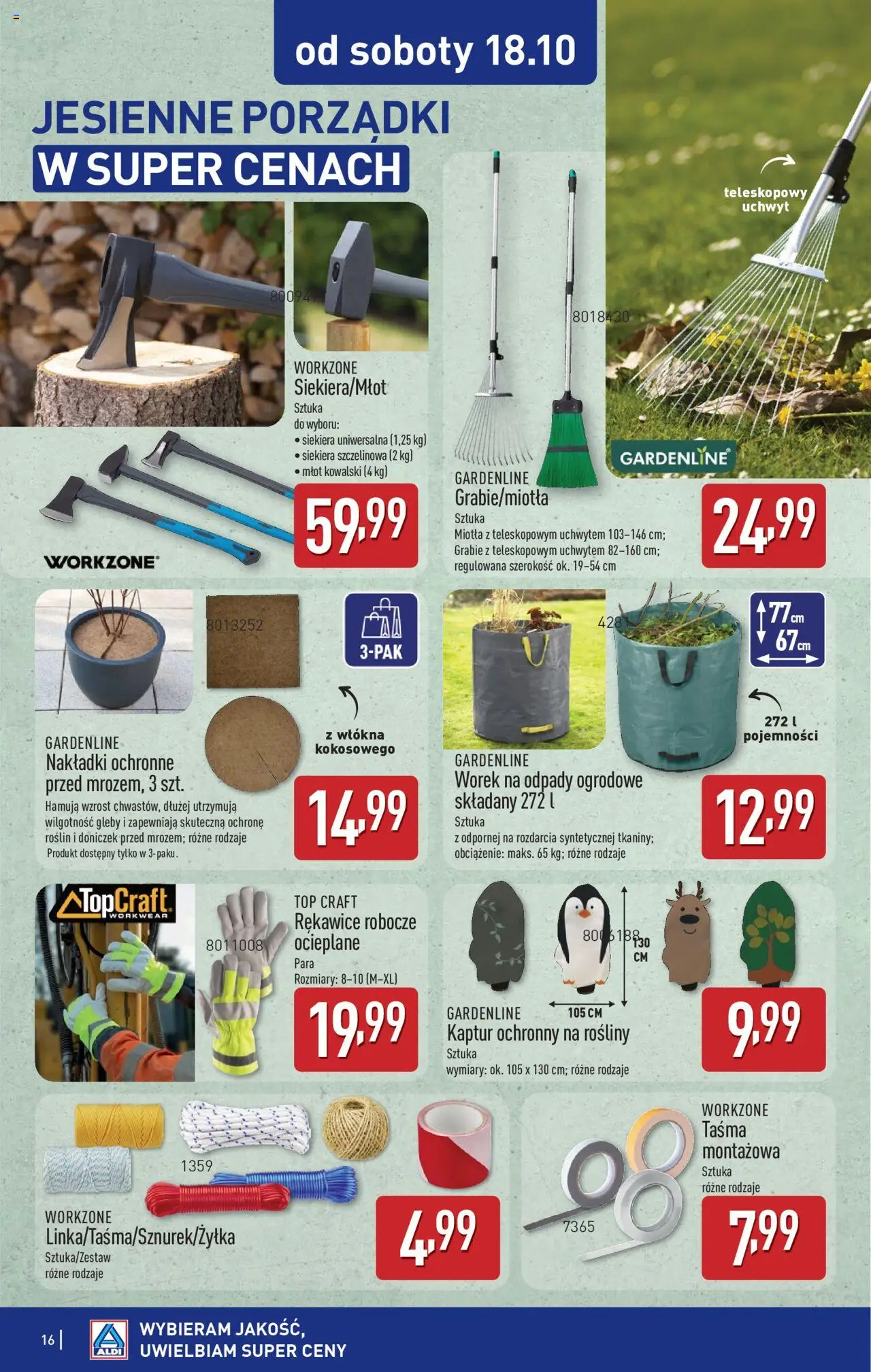 Aldi Artykuły przemysłowe i tekstylia Gazetka ważna  od  13.10.2025 strona 16