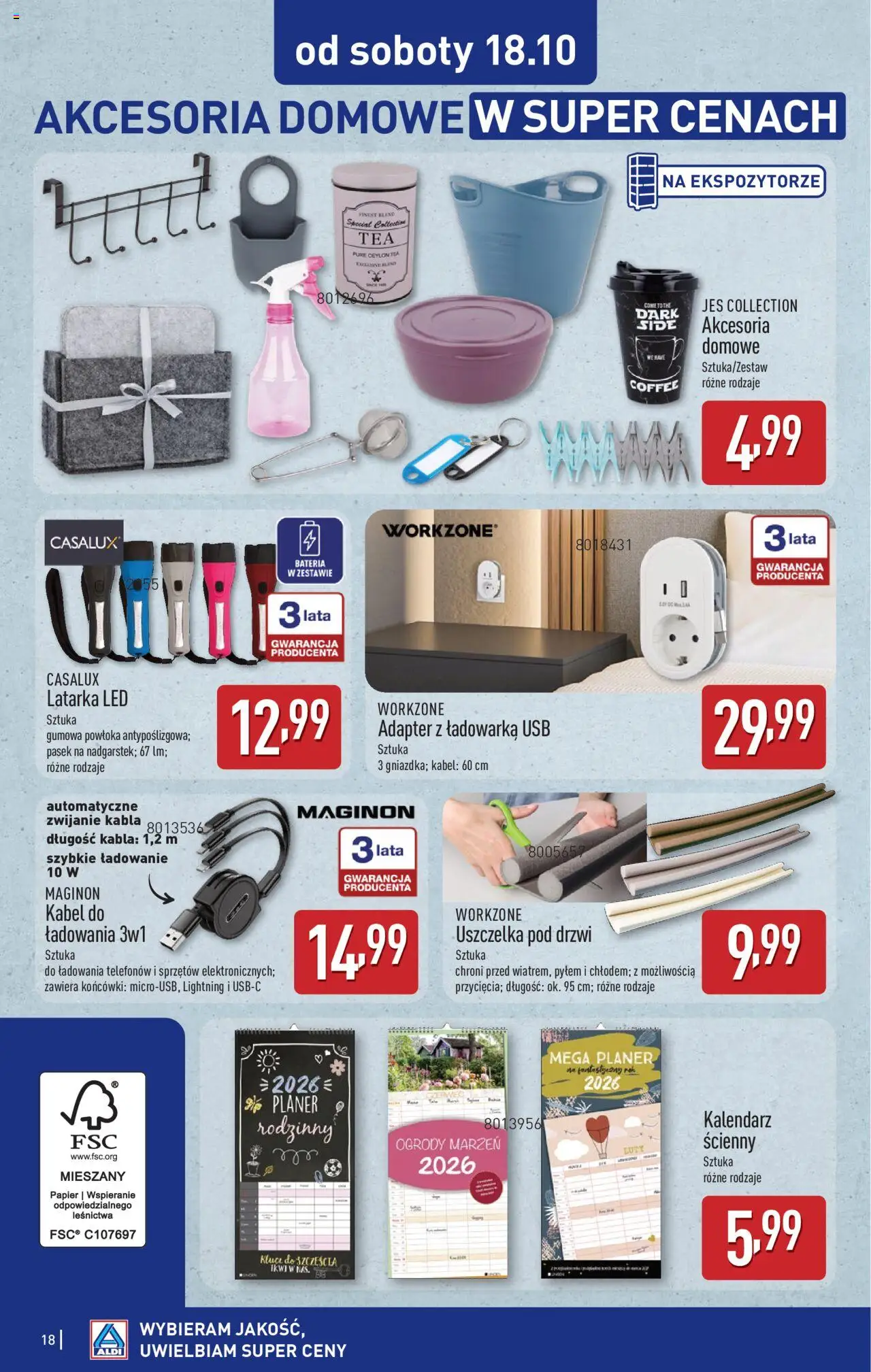 Aldi Artykuły przemysłowe i tekstylia Gazetka ważna  od  13.10.2025 strona 18