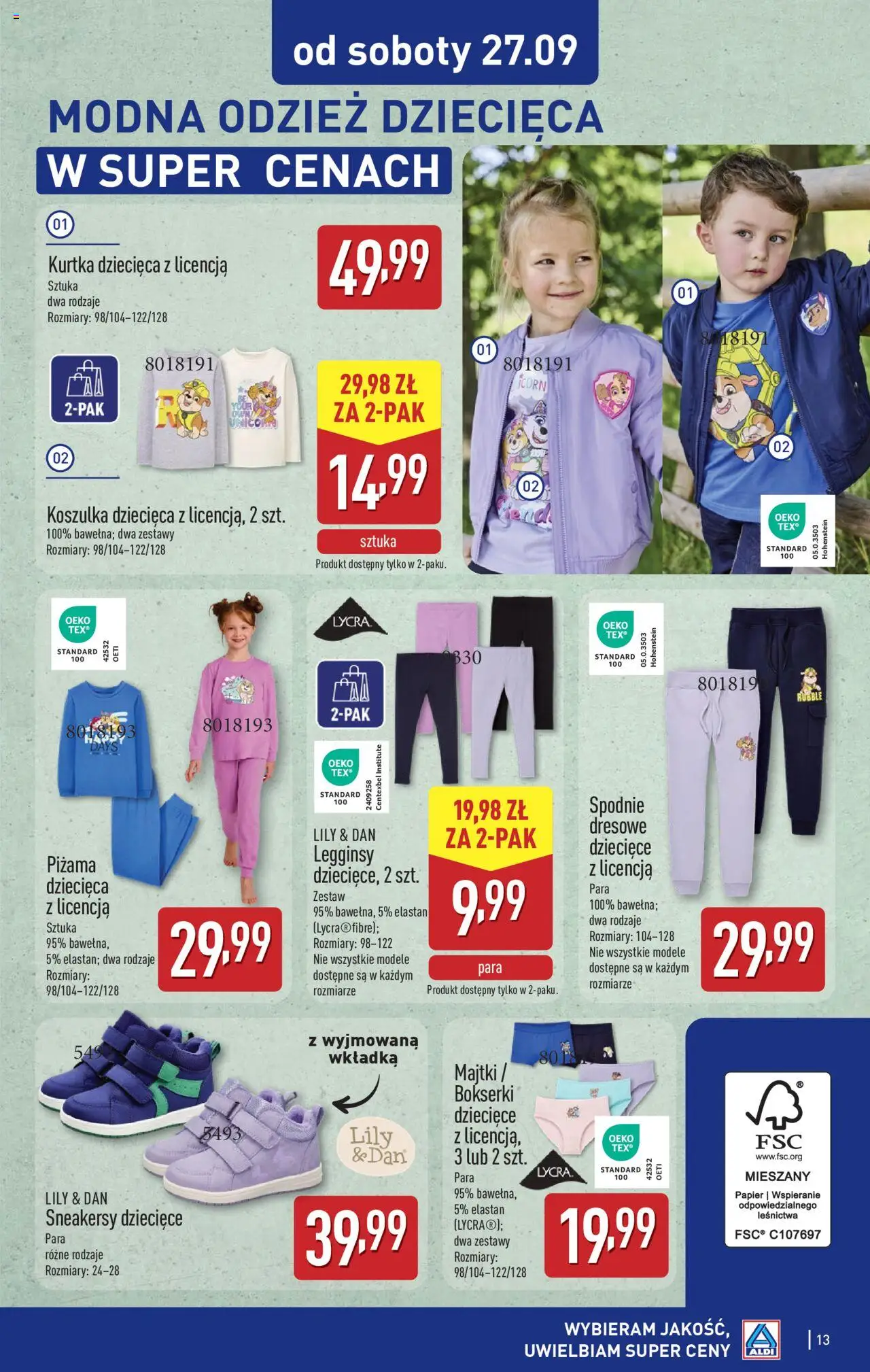 Aldi Artykuły przemysłowe i tekstylia  Gazetka ważna od 22.09.2025 do 27.09.2025 strona 13