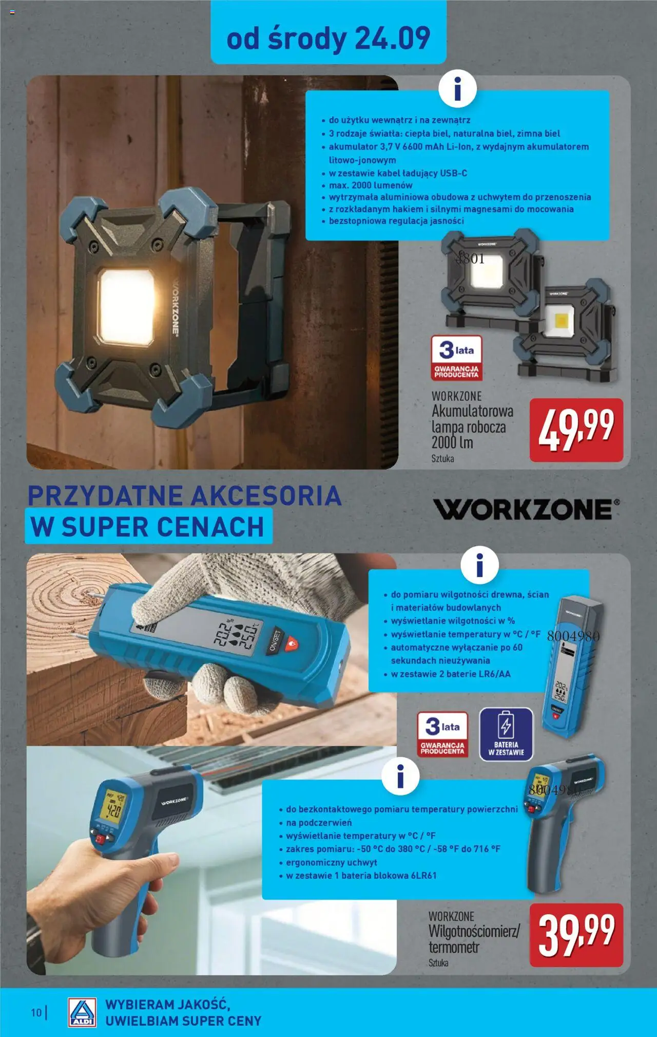 Aldi Artykuły przemysłowe i tekstylia  Gazetka ważna od 22.09.2025 do 27.09.2025 strona 10