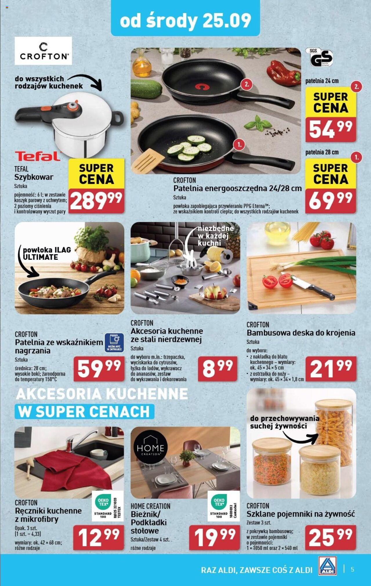 Aldi Artykuły przemysłowe i tekstylia Gazetka ważna od 23.09.2024 do 28.09.2024 strona 5
