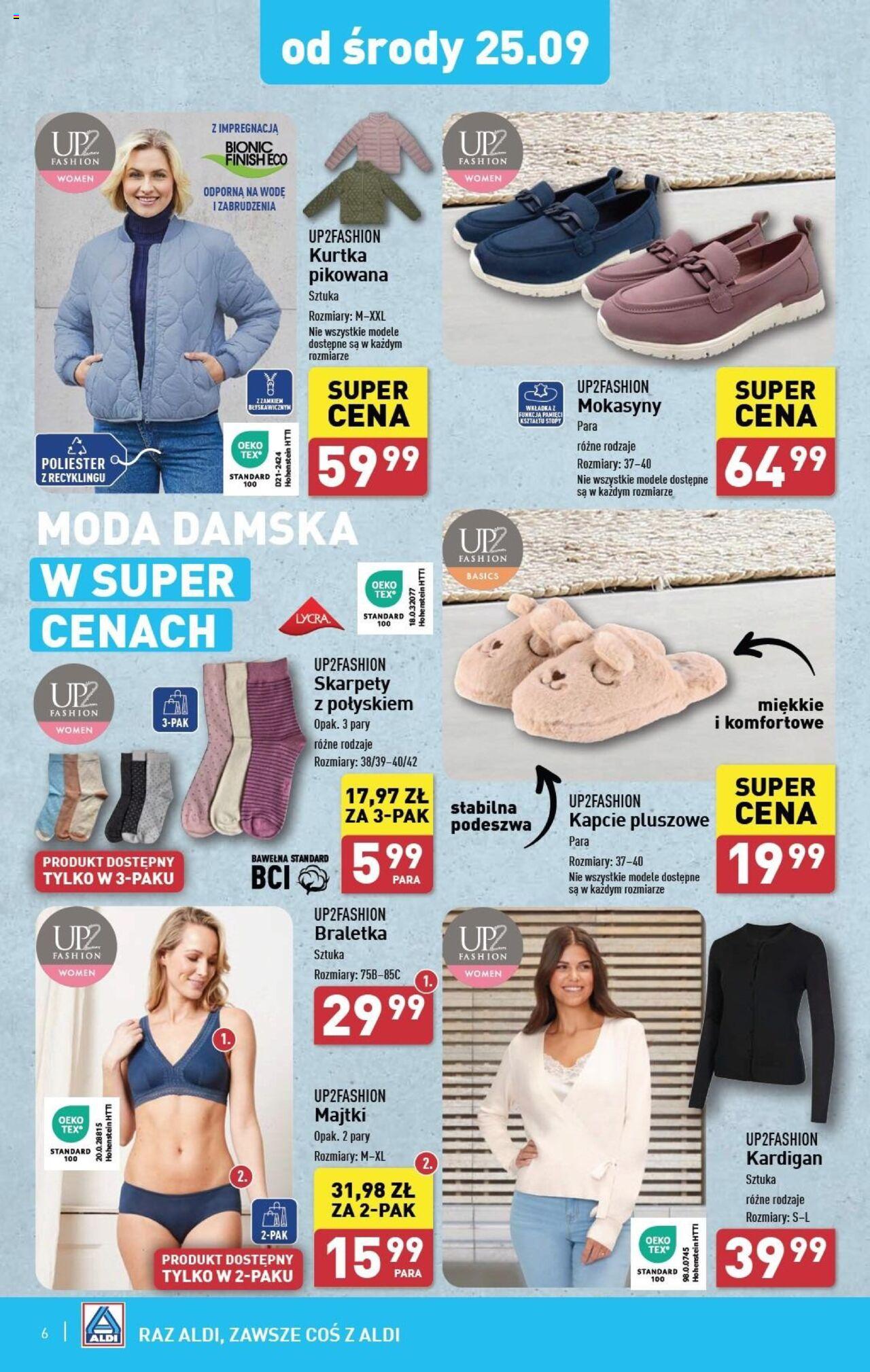 Aldi Artykuły przemysłowe i tekstylia Gazetka ważna od 23.09.2024 do 28.09.2024 strona 6