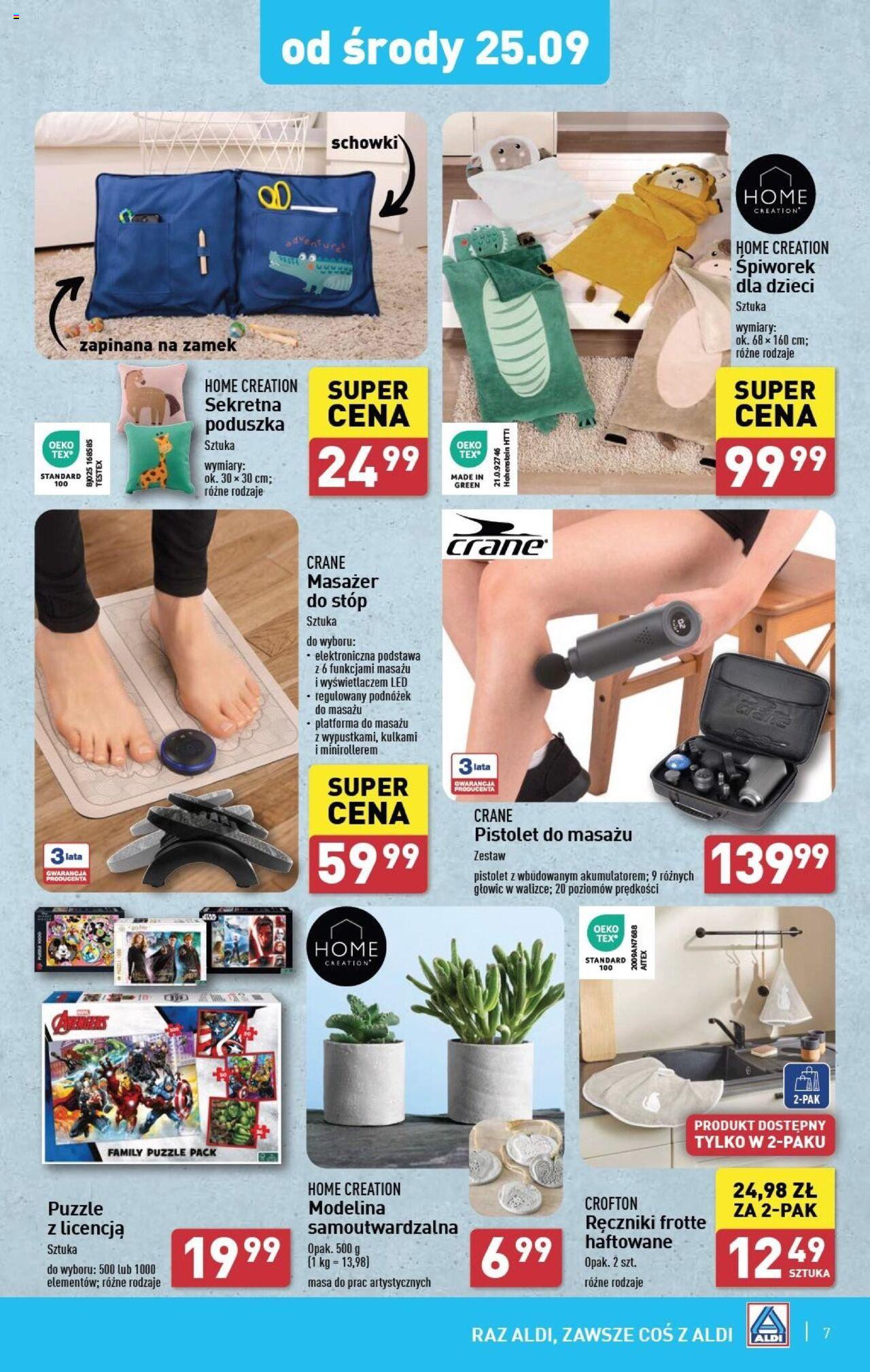 Aldi Artykuły przemysłowe i tekstylia Gazetka ważna od 23.09.2024 do 28.09.2024 strona 7