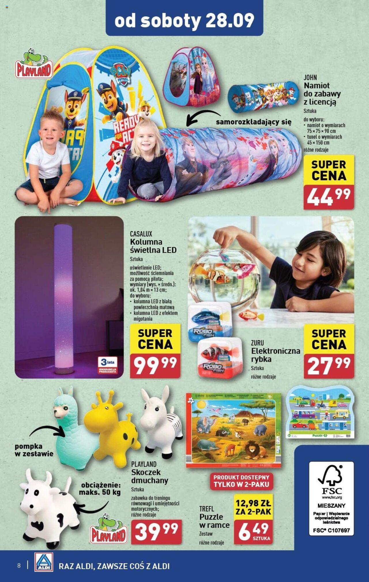 Aldi Artykuły przemysłowe i tekstylia Gazetka ważna od 23.09.2024 do 28.09.2024 strona 8