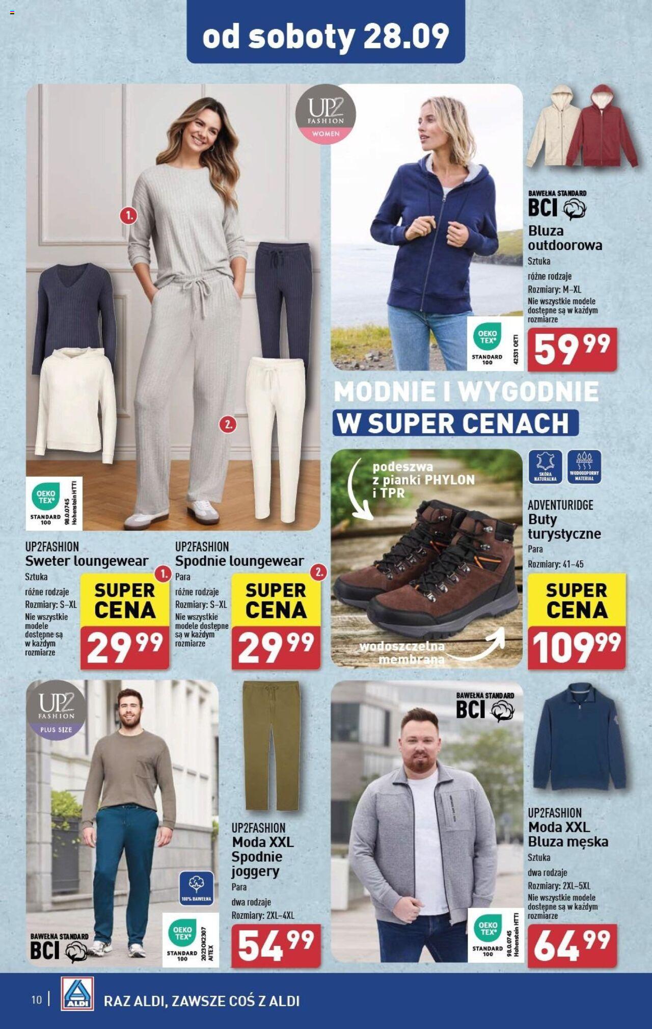 Aldi Artykuły przemysłowe i tekstylia Gazetka ważna od 23.09.2024 do 28.09.2024 strona 10