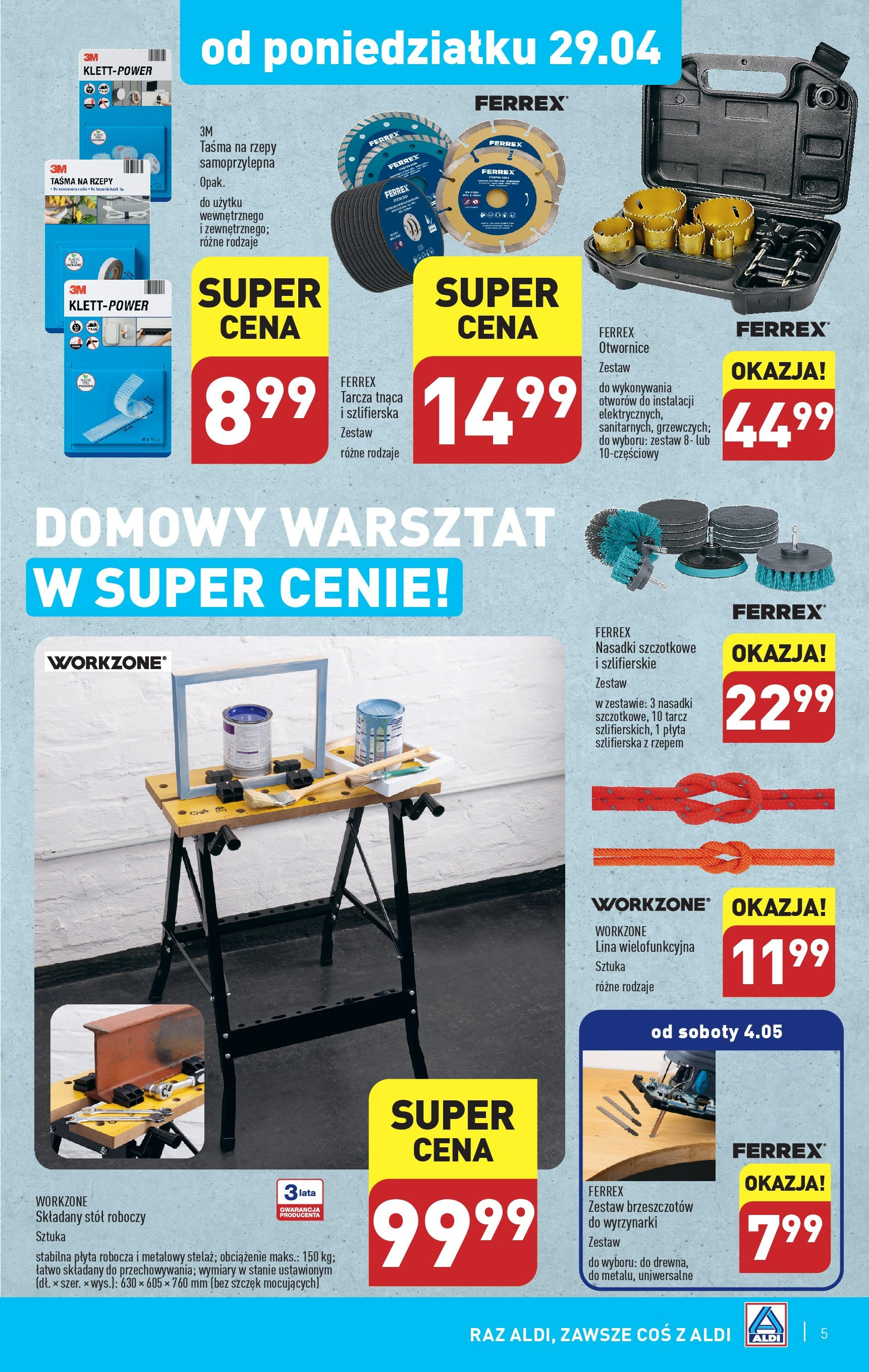 Aldi Artykuły przemysłowe i tekstylia Gazetka ważna od 29.04.2024 do 04.05.2024 strona 3