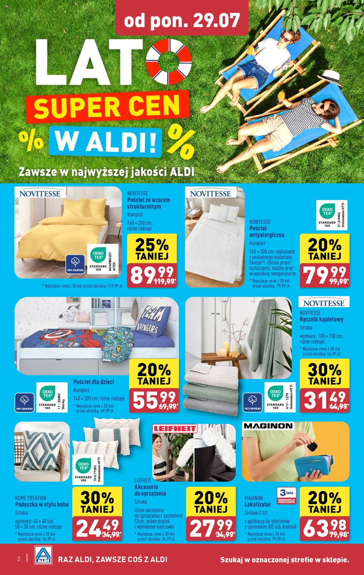 Aldi Artykuły przemysłowe i tekstylia Gazetka ważna  od 29.07.2024 do 03.08.2024 strona 2