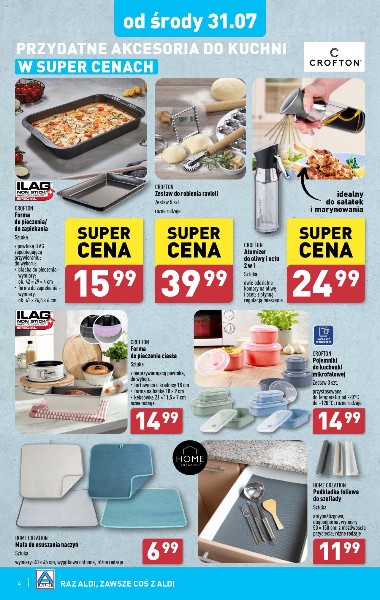 Aldi Artykuły przemysłowe i tekstylia Gazetka ważna  od 29.07.2024 do 03.08.2024 strona 4