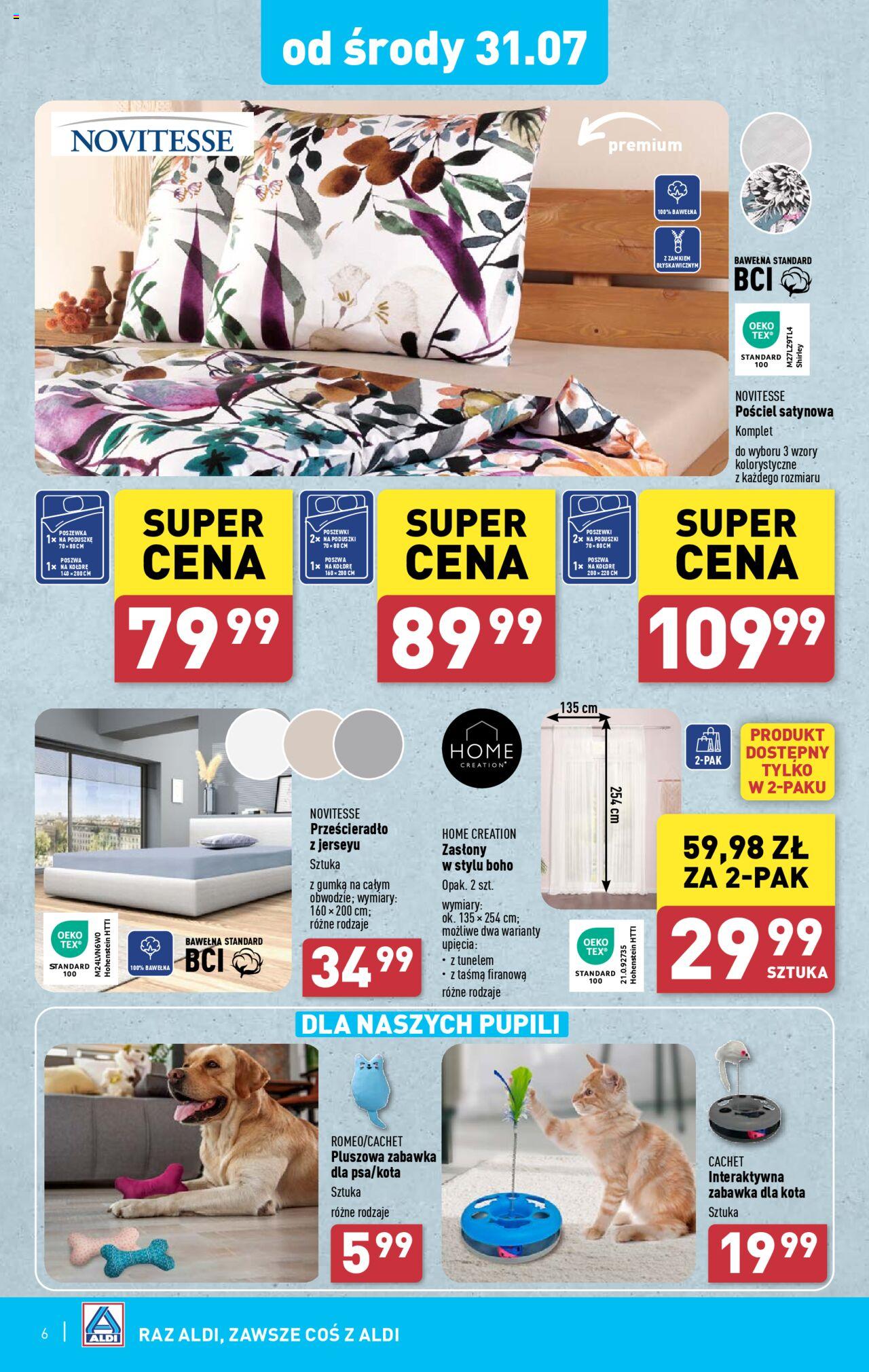Aldi Artykuły przemysłowe i tekstylia Gazetka ważna  od 29.07.2024 do 03.08.2024 strona 6