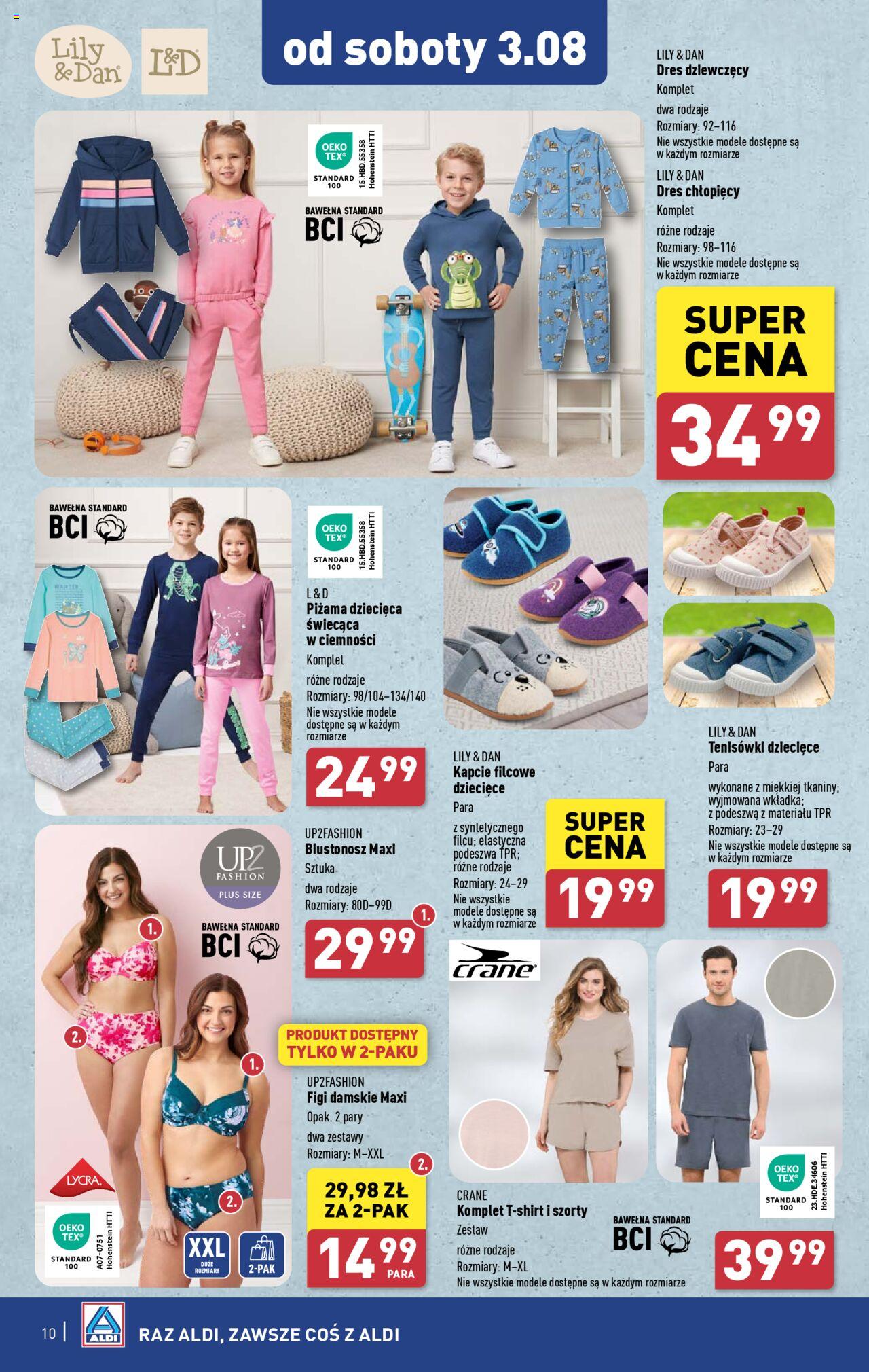 Aldi Artykuły przemysłowe i tekstylia Gazetka ważna  od 29.07.2024 do 03.08.2024 strona 10