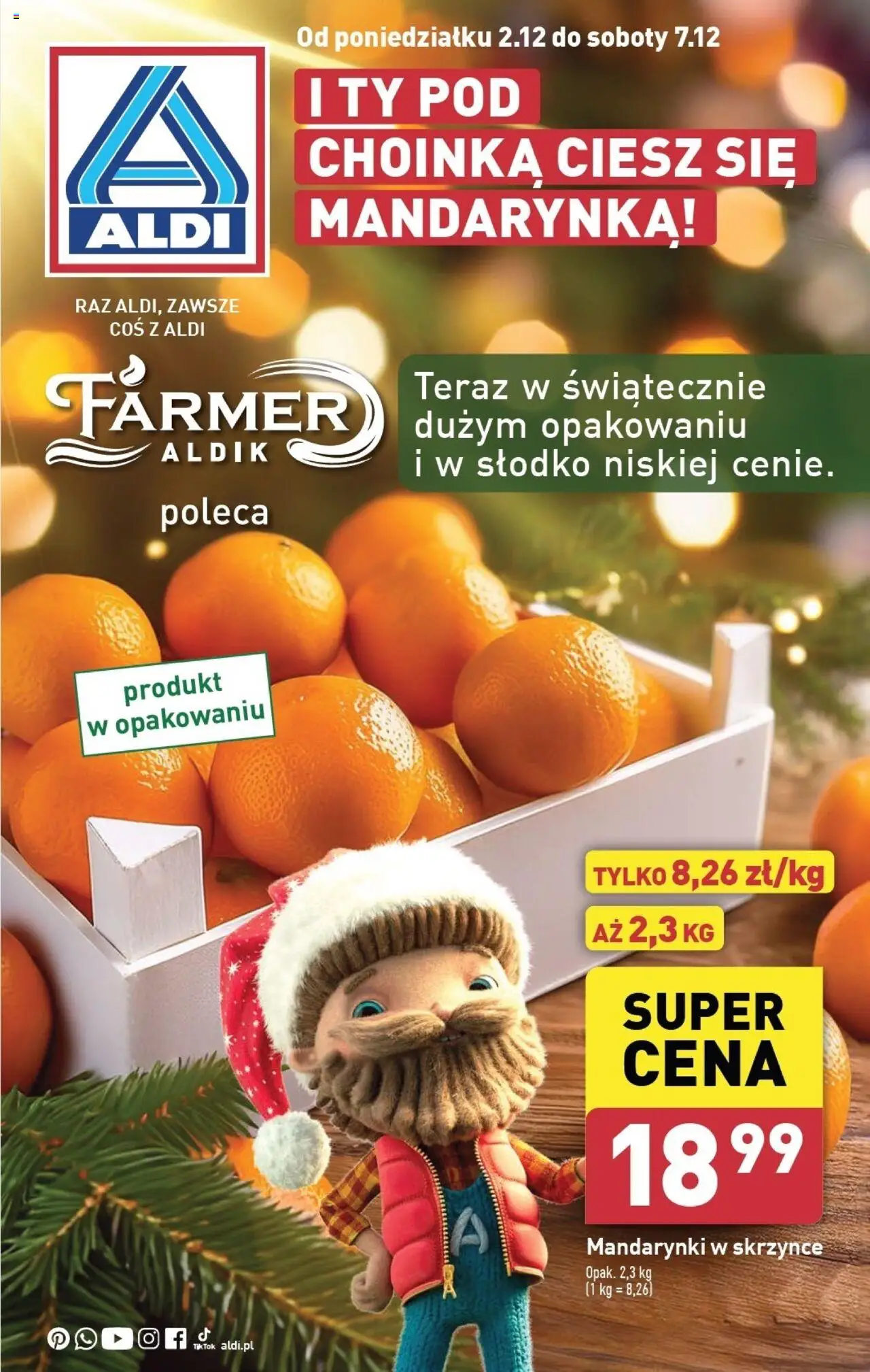 Aldi Farmer gazetka ważna od 02.12.2024 do 07.12.2024 strona 1