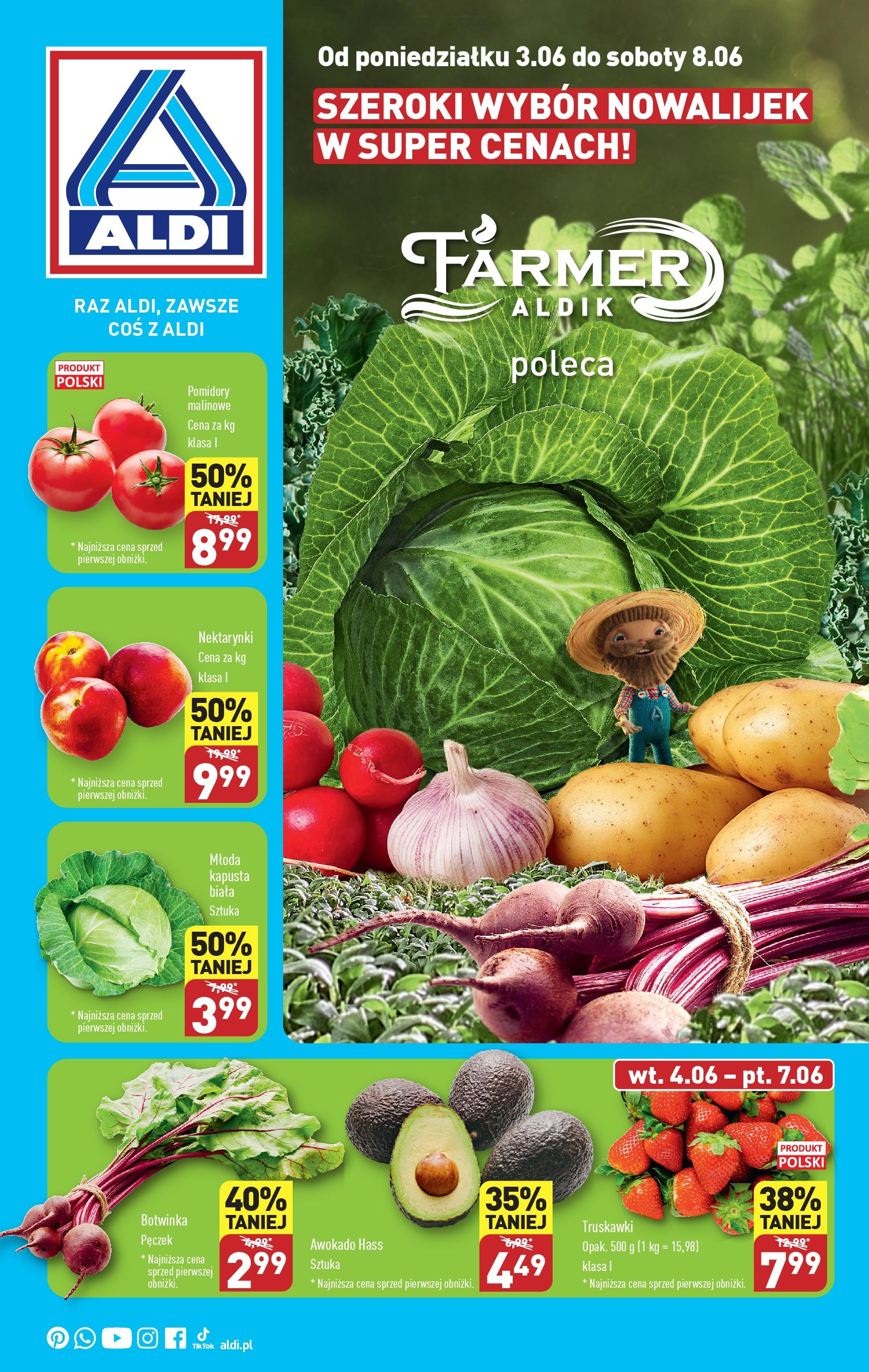 Aldi Farmer Gazetka ważna od 03.06.2024 do 08.06.2024 strona 1