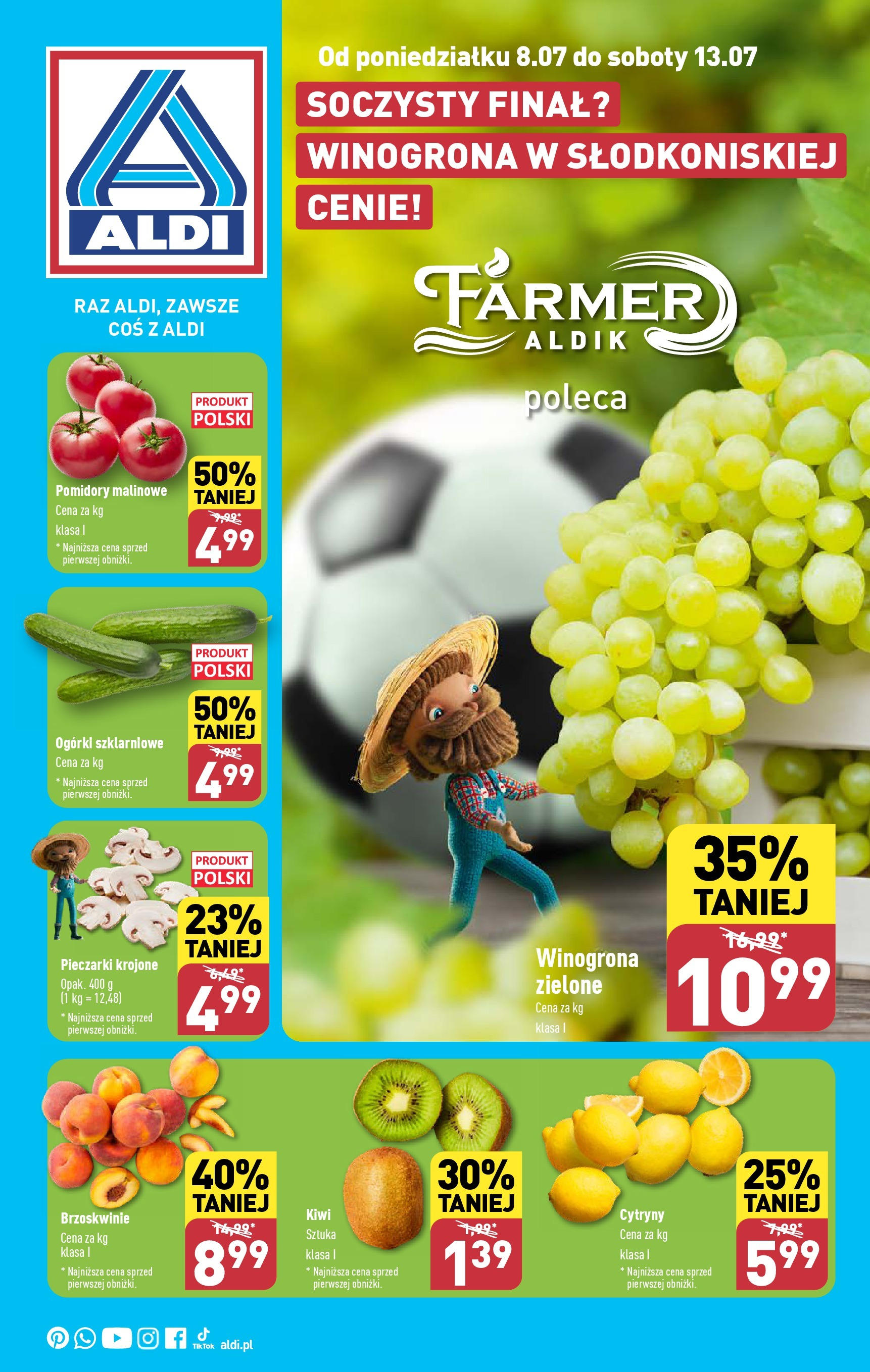 Aldi Farmer Gazetka ważna od 08.07.2024 do 13.07.2024  1 strona 1