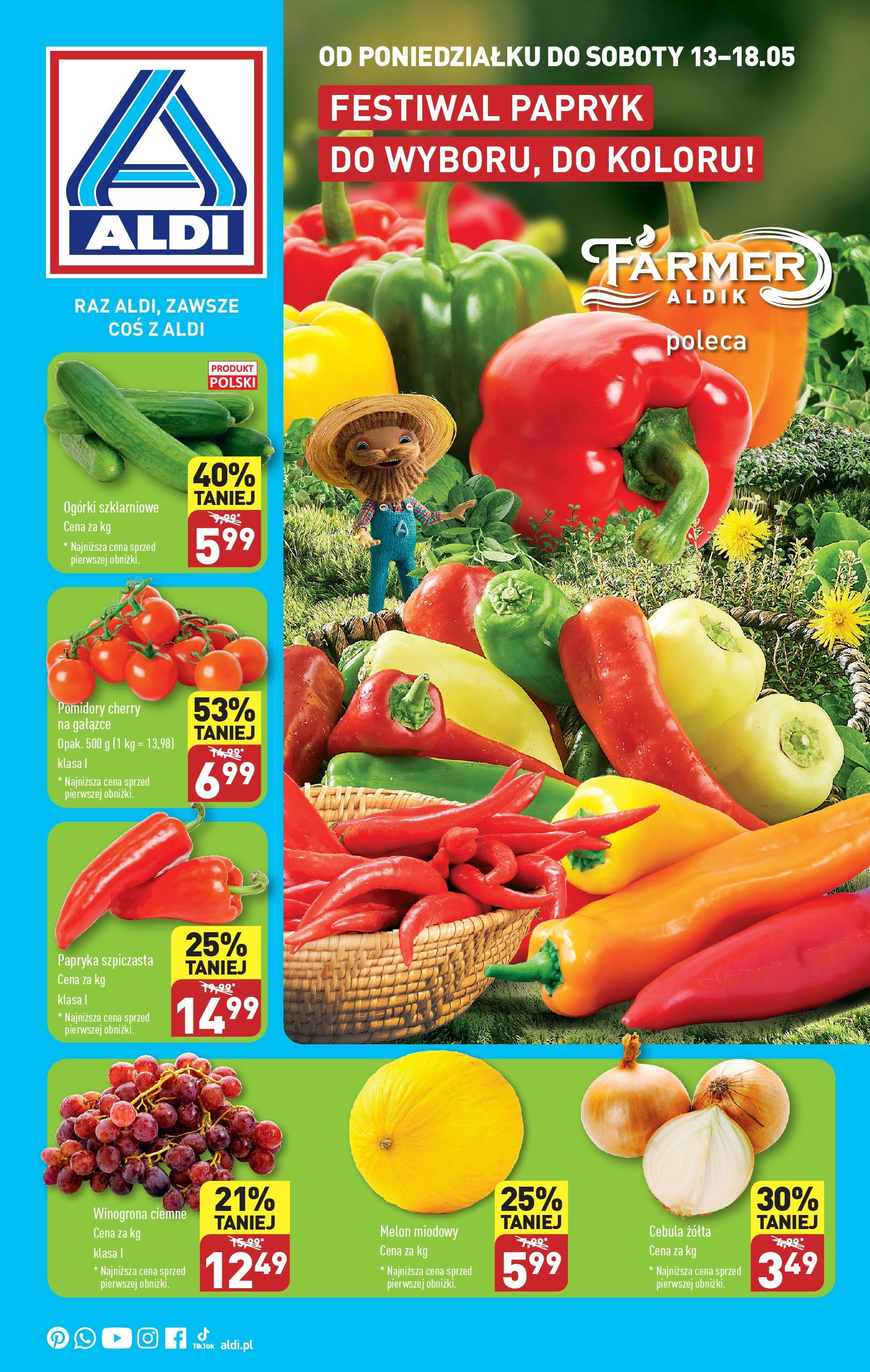 Aldi Farmer Gazetka  ważna od  13.05.2024 do 18.05.2024 strona 1