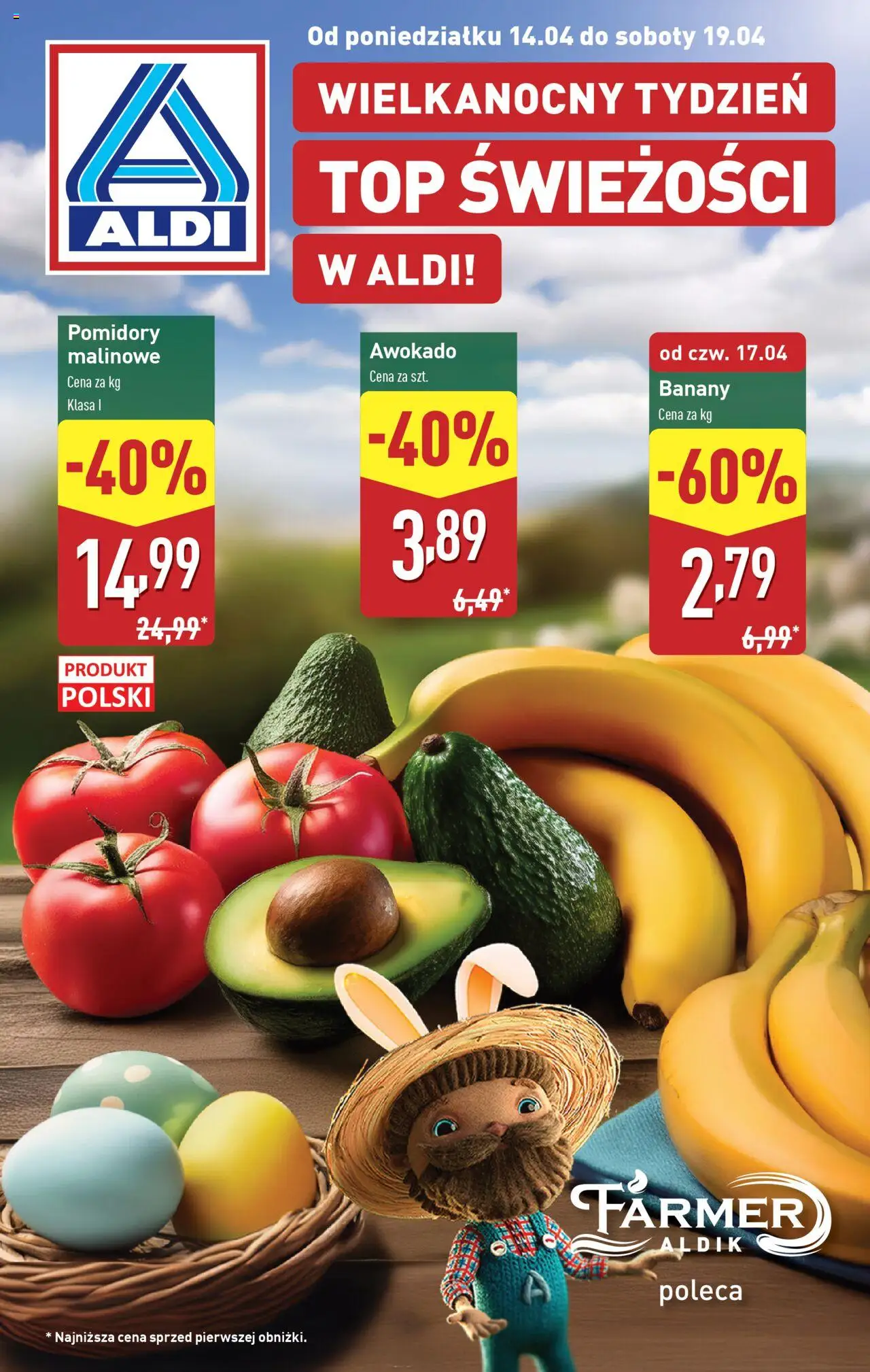 Aldi Farmer Gazetka ważna od 14.04.2025 do  19.04.2025 strona 1