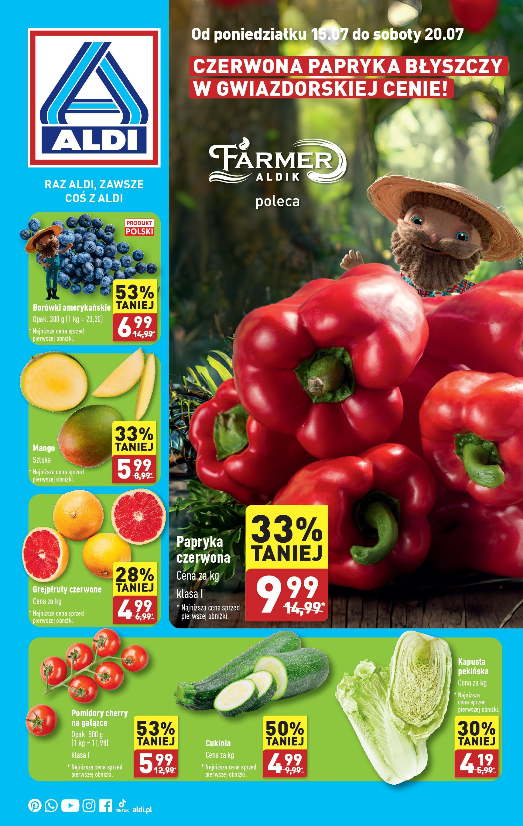 Aldi Farmer Gazetka ważna od 15.07.2024 do 20.07.2024 strona 1