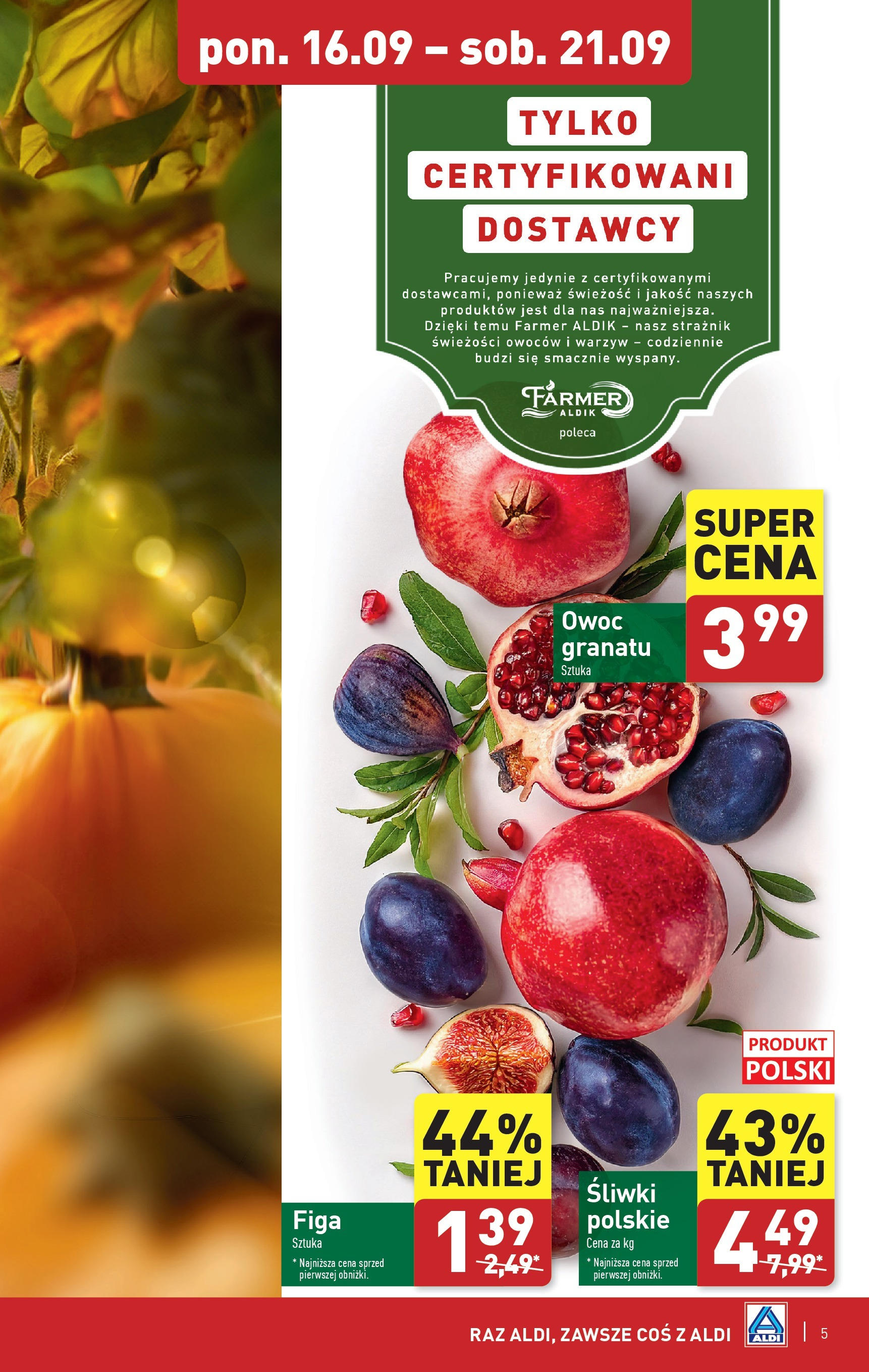 Aldi Farmer Gazetka ważna od 16.09.2024 do 21.09.2024 strona 5