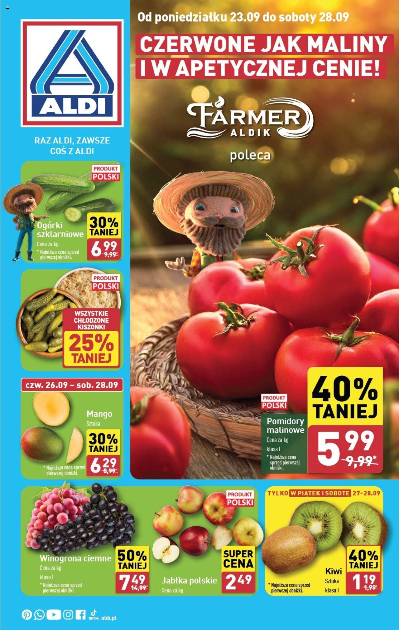 Aldi Farmer Gazetka ważna od 23.09.2024 do 28.09.2024 strona 1