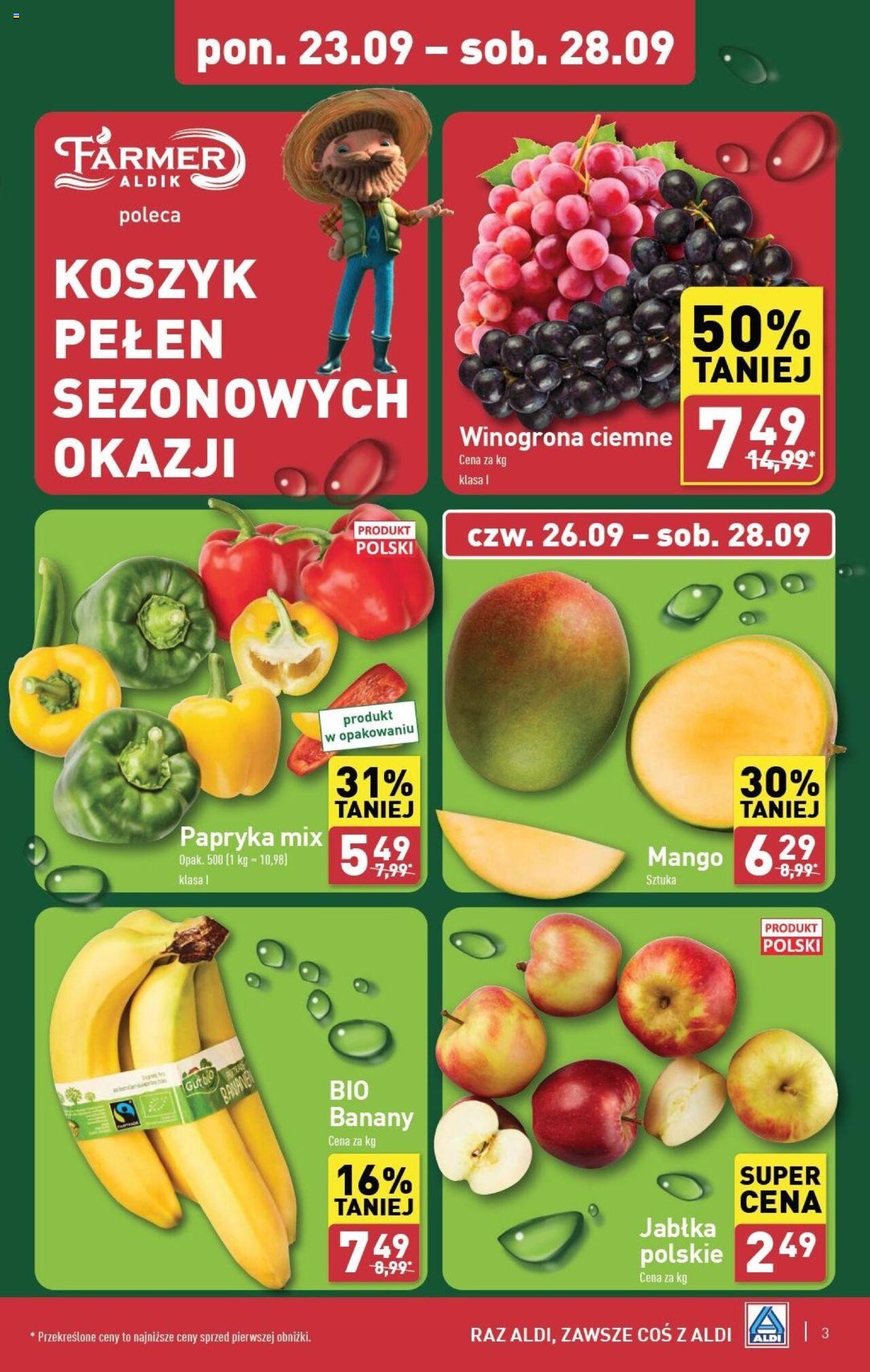 Aldi Farmer Gazetka ważna od 23.09.2024 do 28.09.2024 strona 3