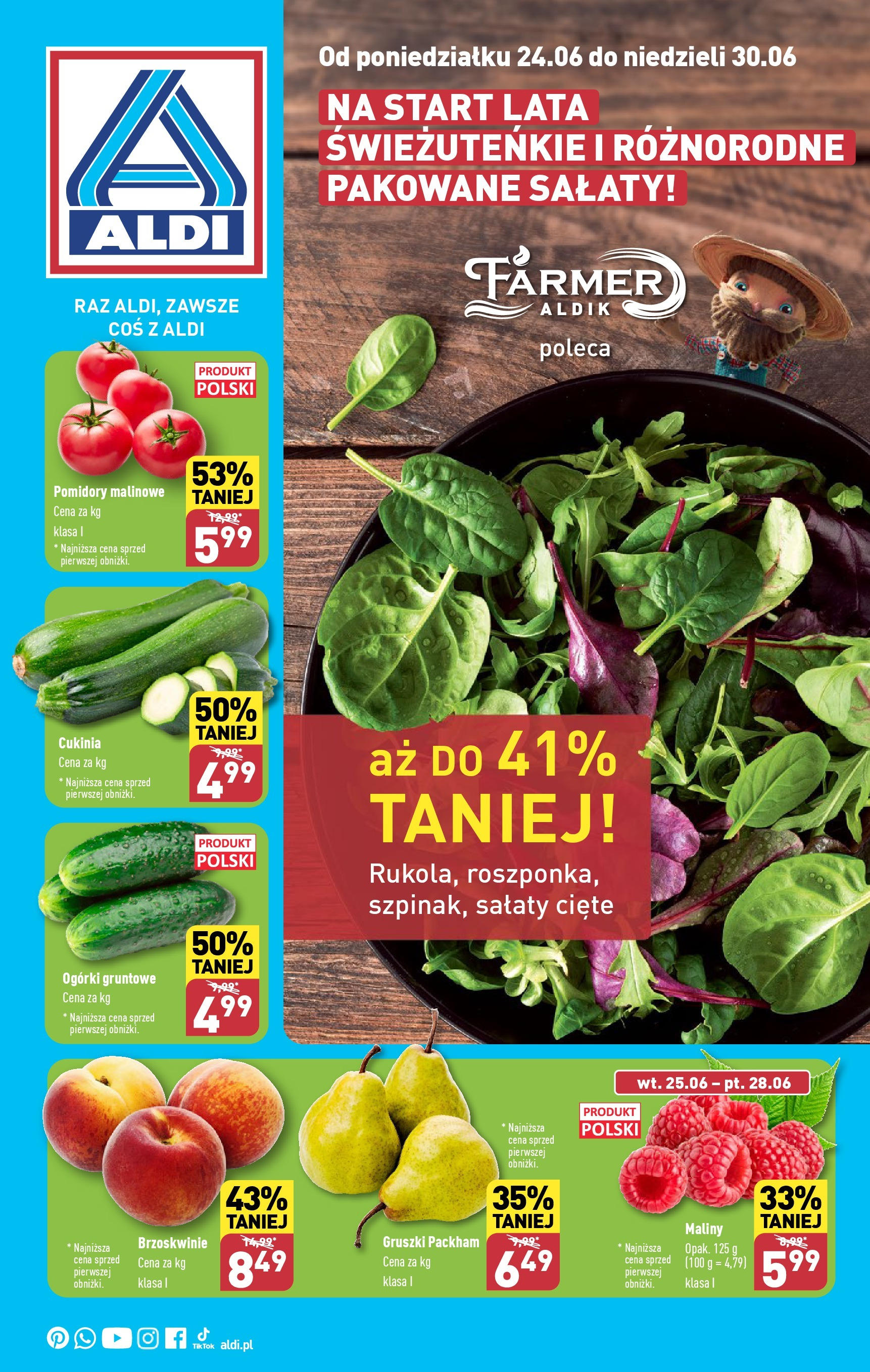 Aldi Farmer Gazetka ważna od 24.06.2024 do 30.06.2024 strona 1