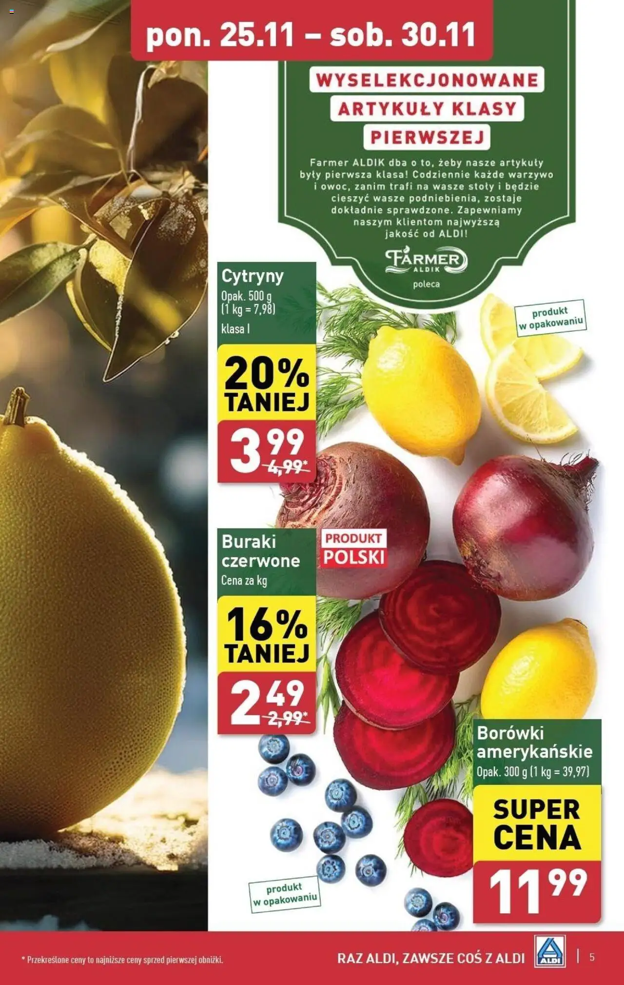 Aldi Farmer Gazetka ważna od 25.11.2024 do 30.11.2024 strona 5