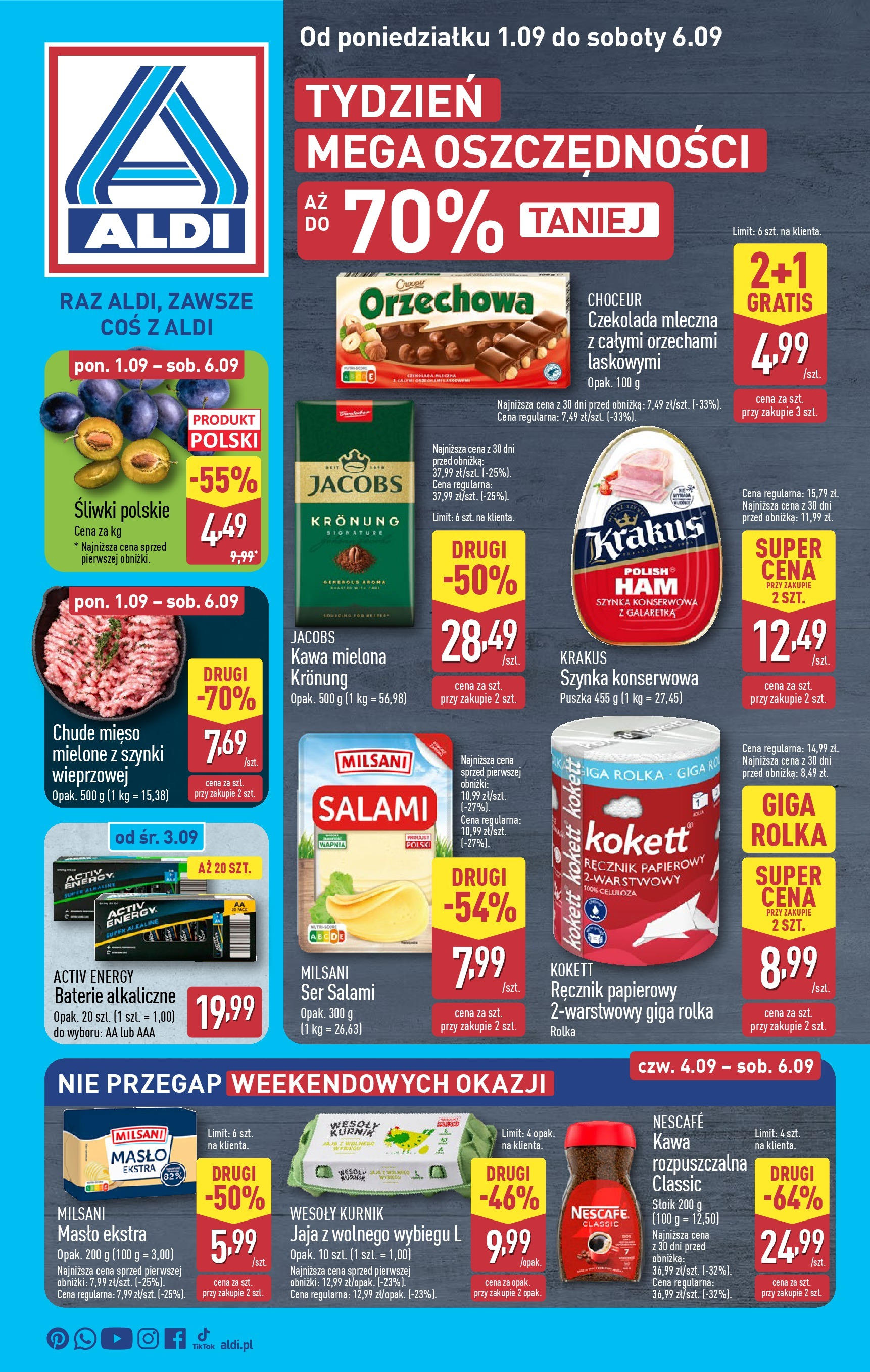 Aldi Gazetka ważna od  01.09.2025 do 06.09.2025 strona 1