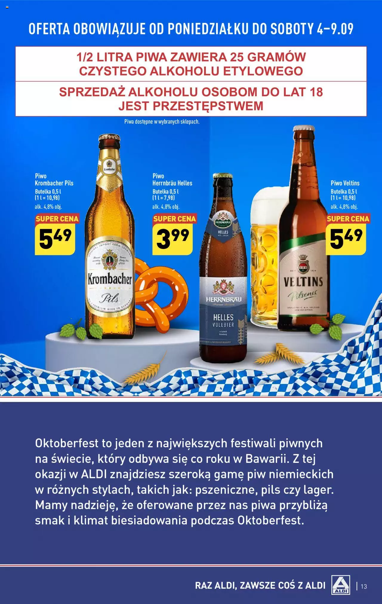 Aldi Gazetka ważna od 04.09.2023 do 09.09.2023 strona 13
