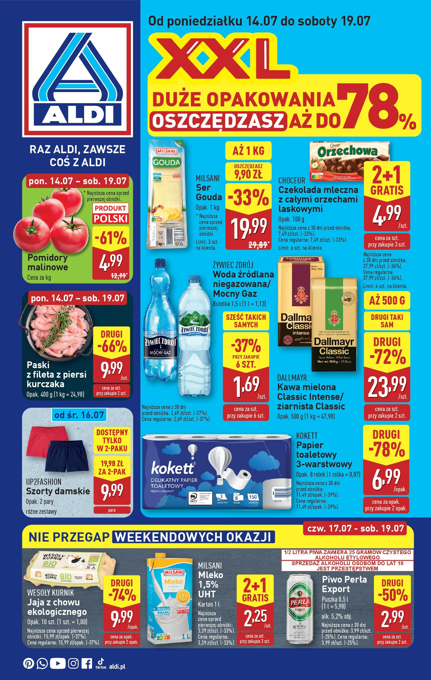 Aldi  Gazetka ważna od  14.07.2025 do 19.07.2025 strona 1