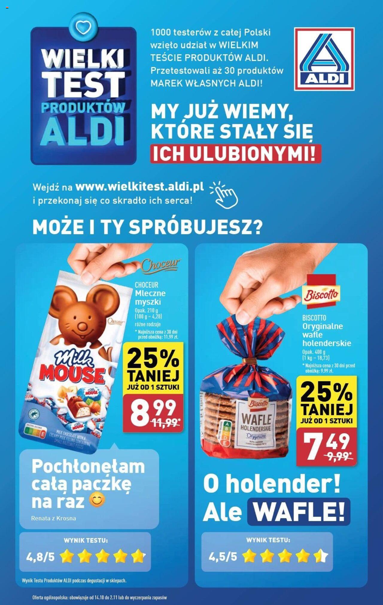 Aldi  Gazetka ważna od 14.10.2024 do 19.10.2024 strona 14
