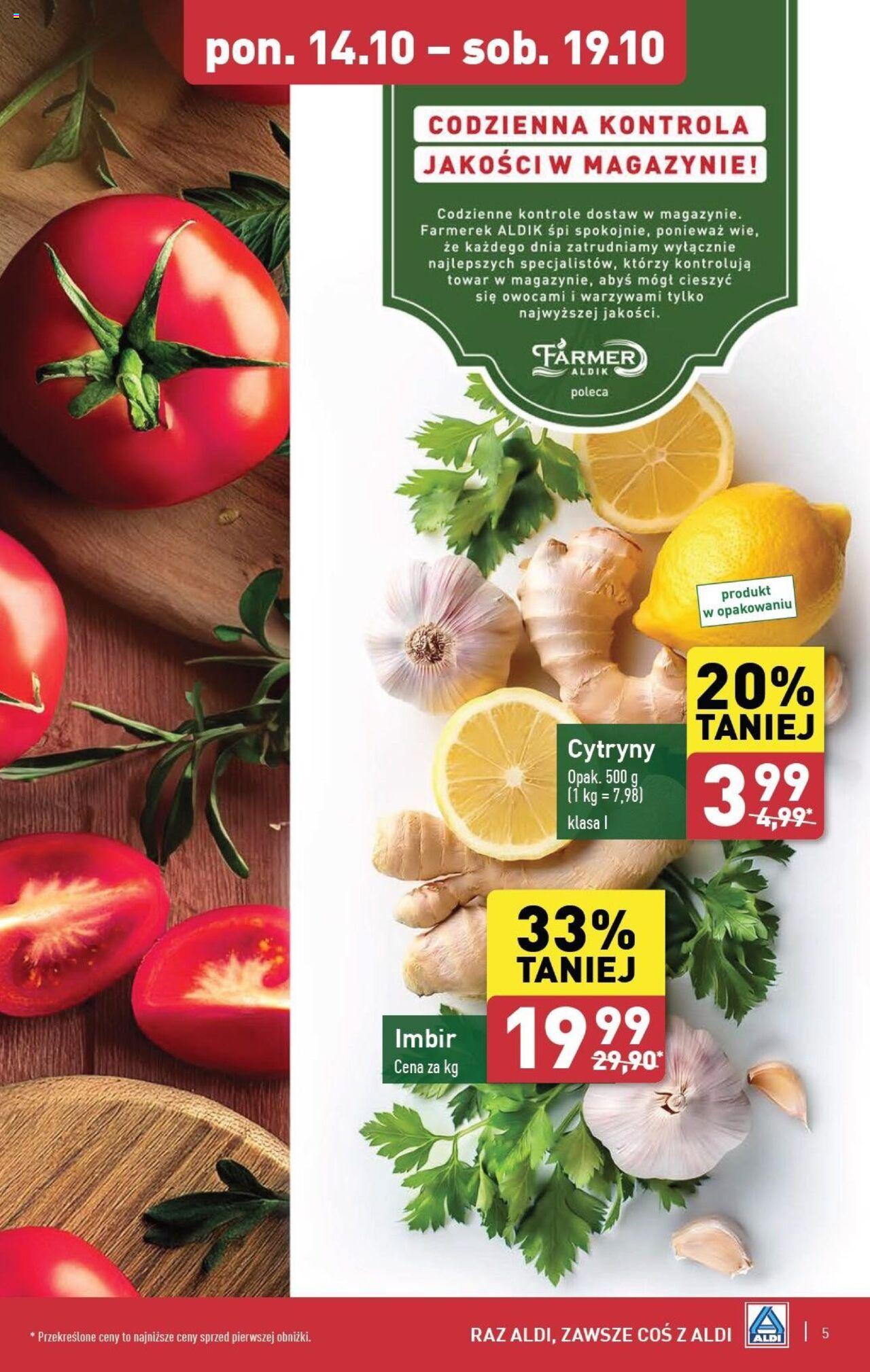 Aldi  Gazetka ważna od 14.10.2024 do 19.10.2024 strona 5