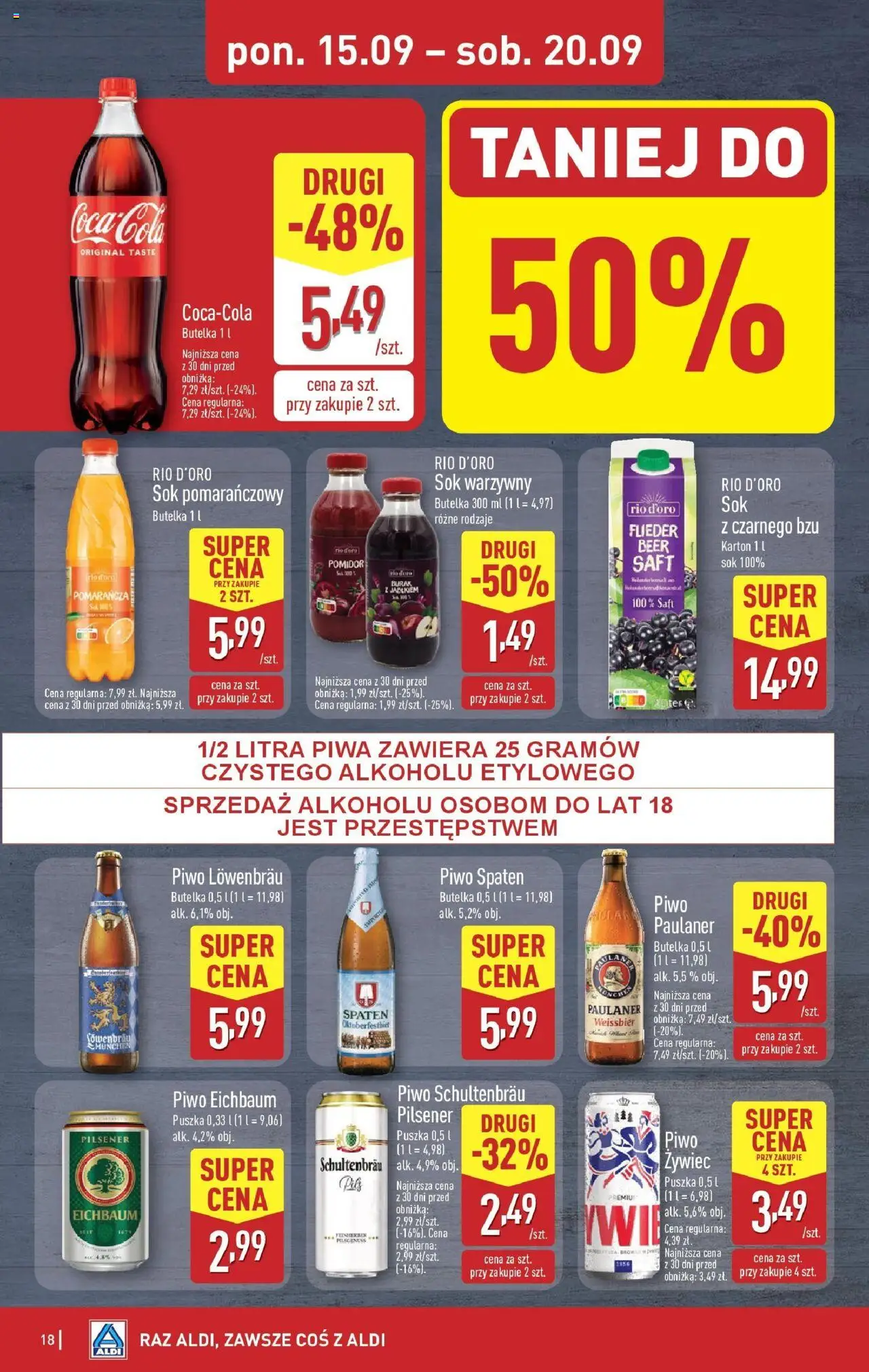 Aldi  Gazetka ważna od 15.09.2025 do soboty 20.09.2025 strona 18