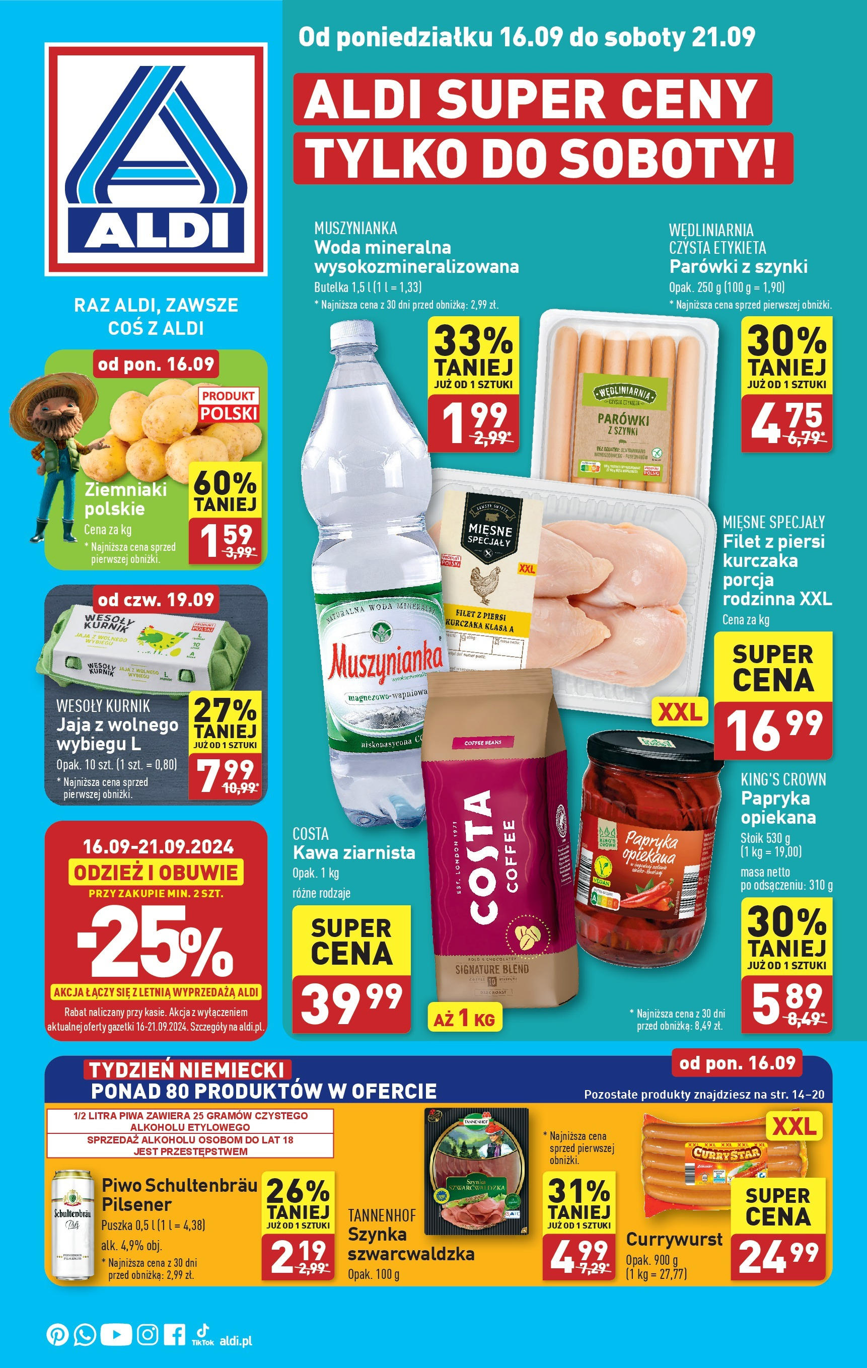 Aldi Gazetka ważna od 16.09.2024 do 21.09.2024 strona 1