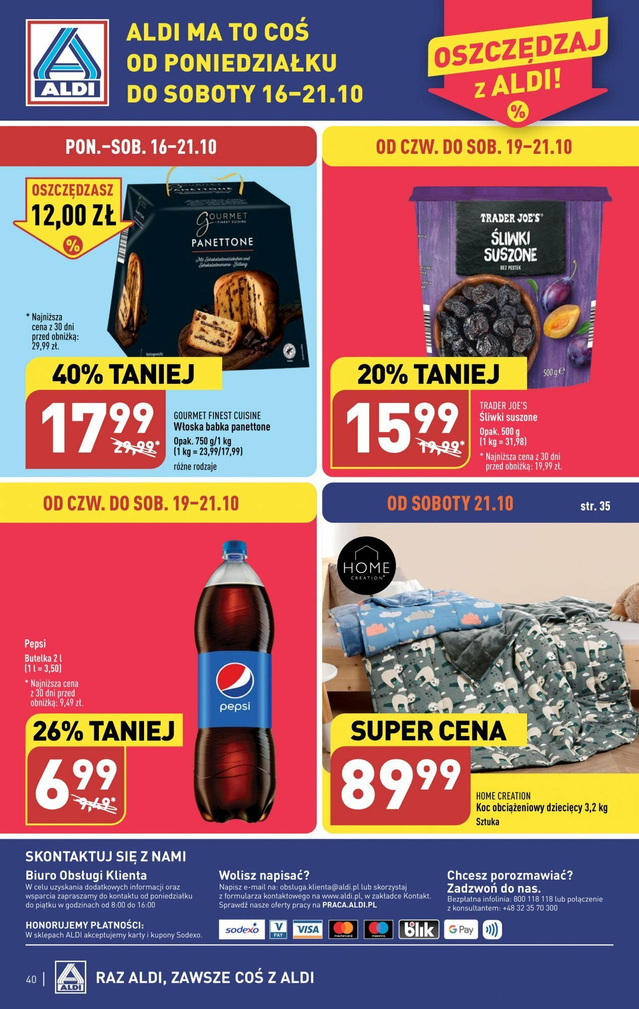 Aldi Gazetka ważna od 16.10.2023 do 21.10.2023 strona 40