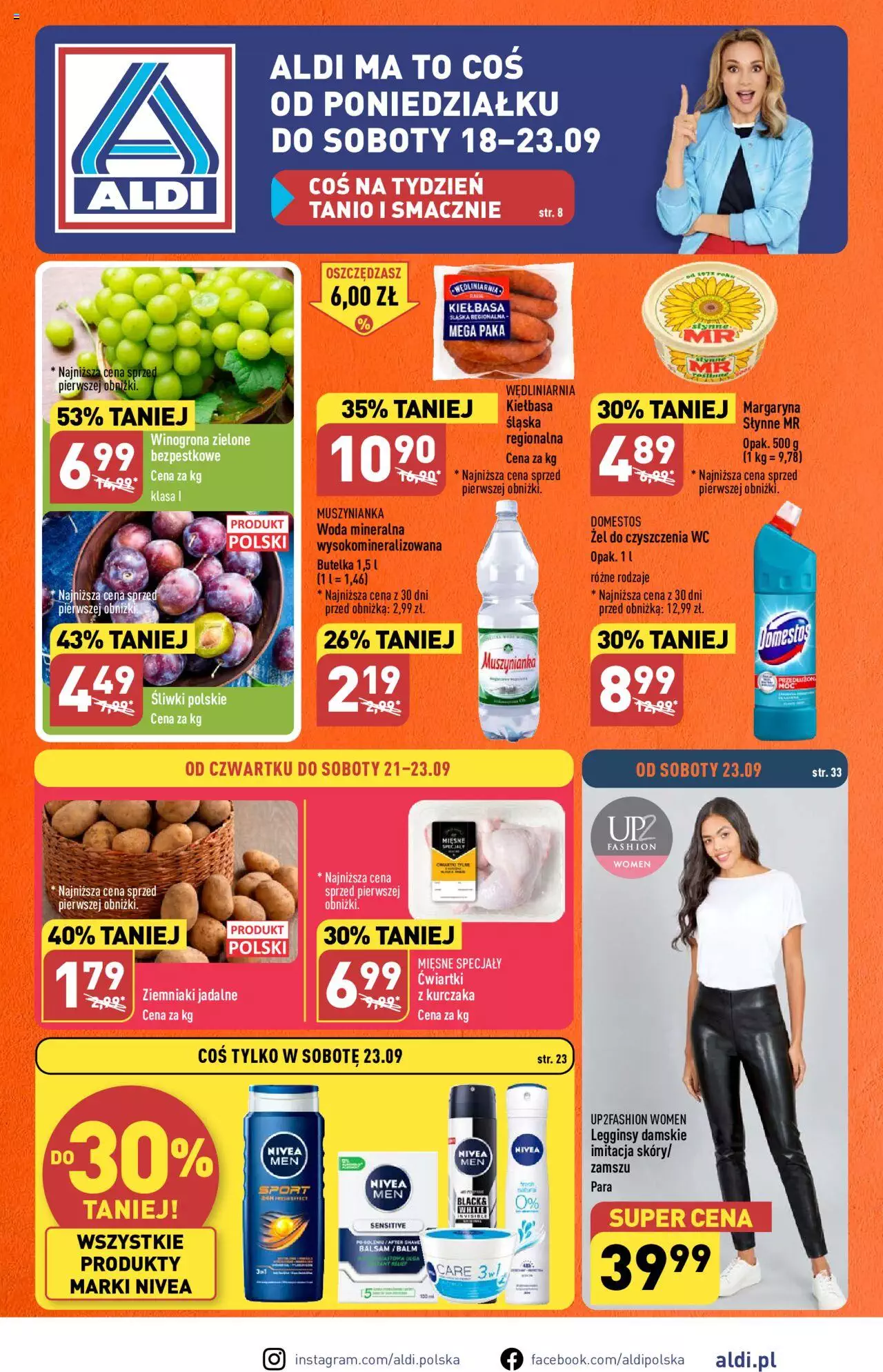 Aldi Gazetka ważna od 18.09.2023 do 23.09.2023 strona 1