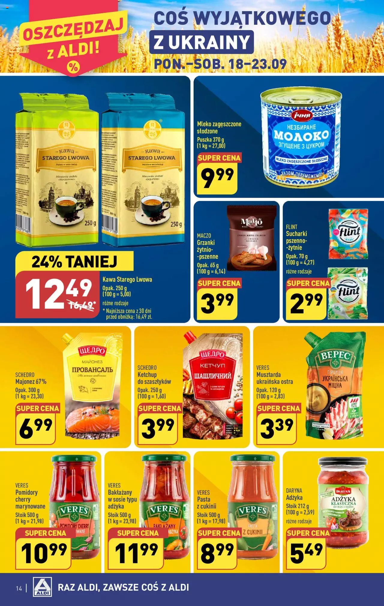 Aldi Gazetka ważna od 18.09.2023 do 23.09.2023 strona 14