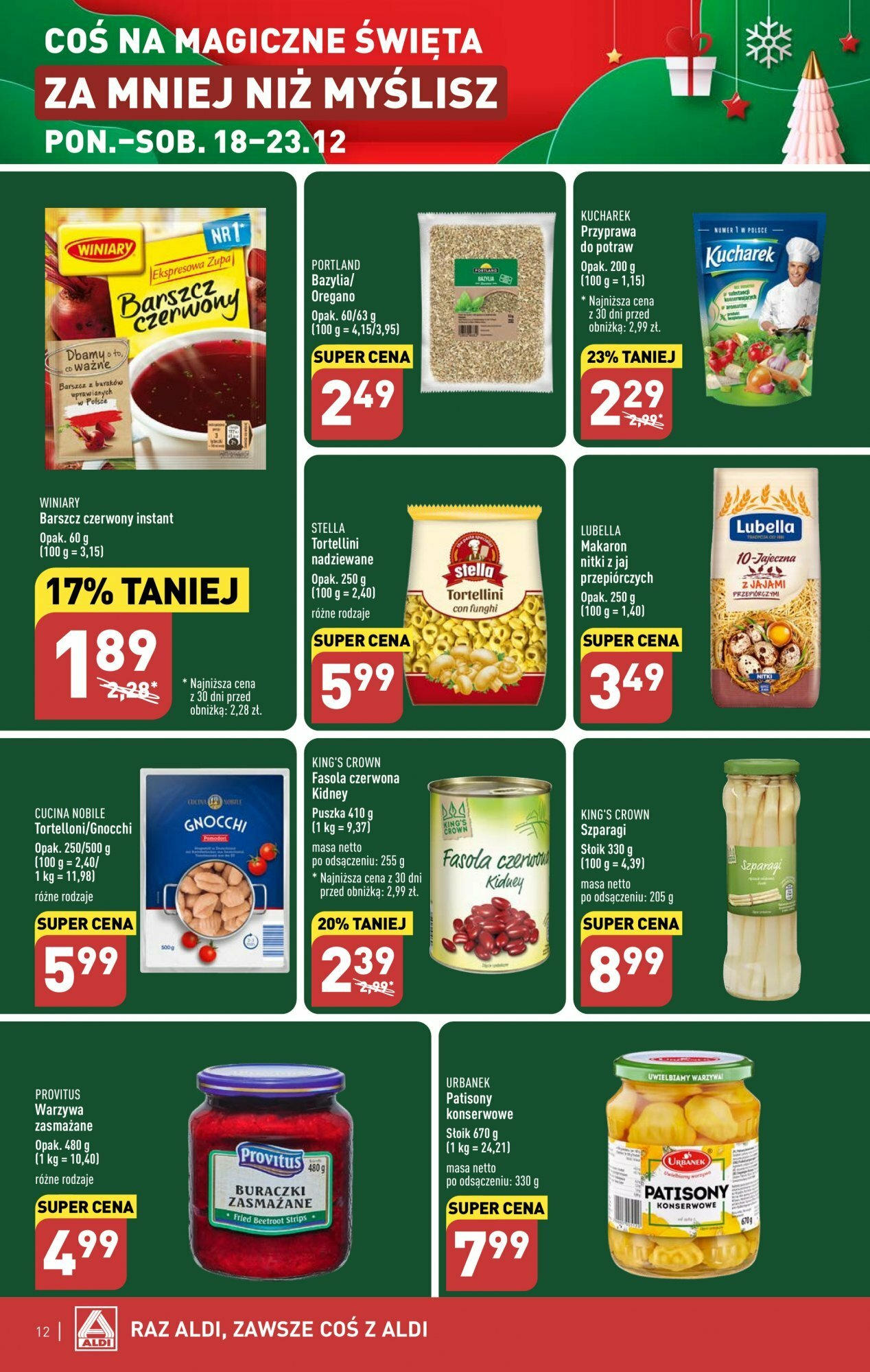 Aldi gazetka ważna od  18.12.2023 do 23.12.2023 strona 12