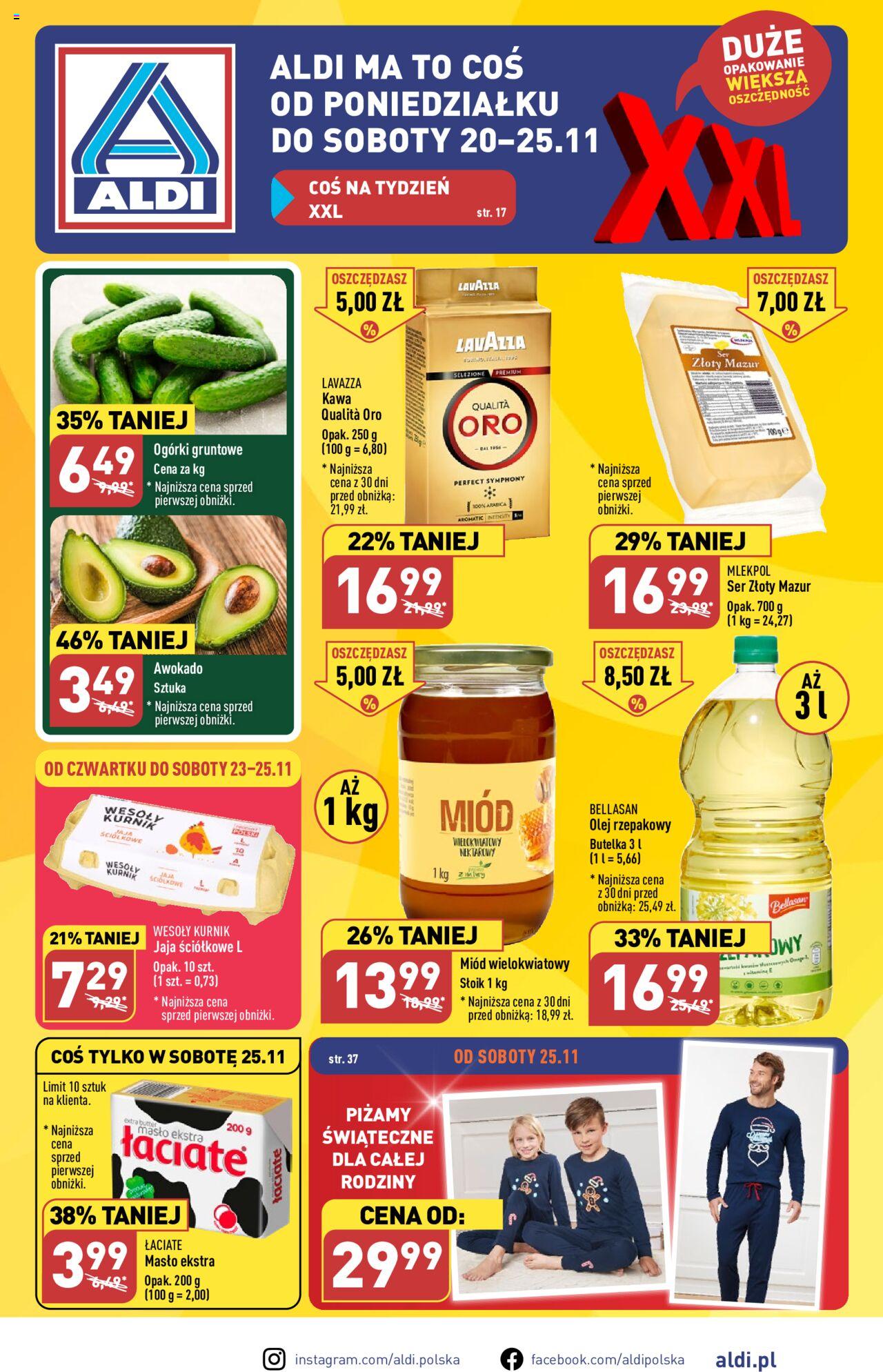 Aldi gazetka ważna od 20.11.2023 do 25.11.2023 strona 1