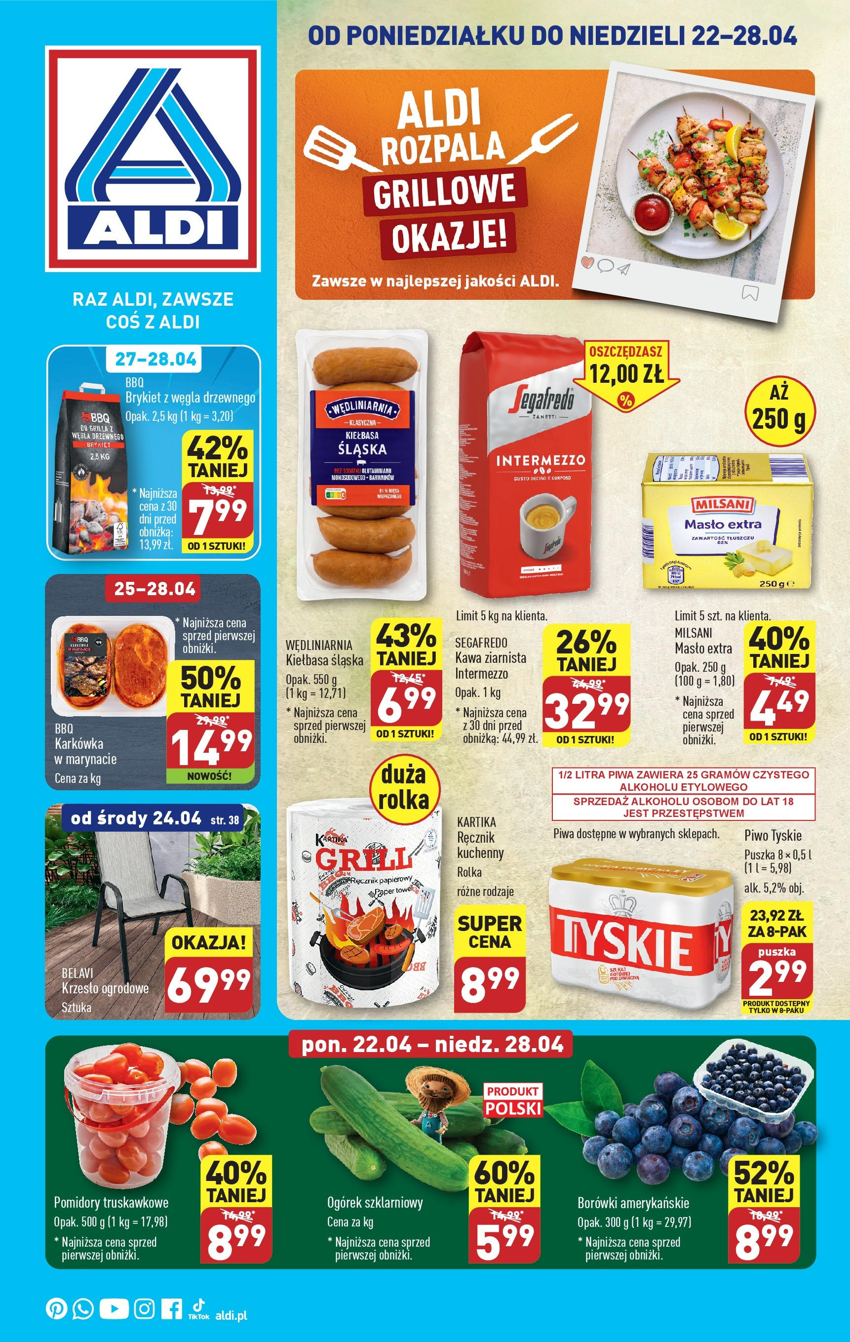 Aldi Gazetka ważna od 22.04.2024 do 28.04.2024 strona 1