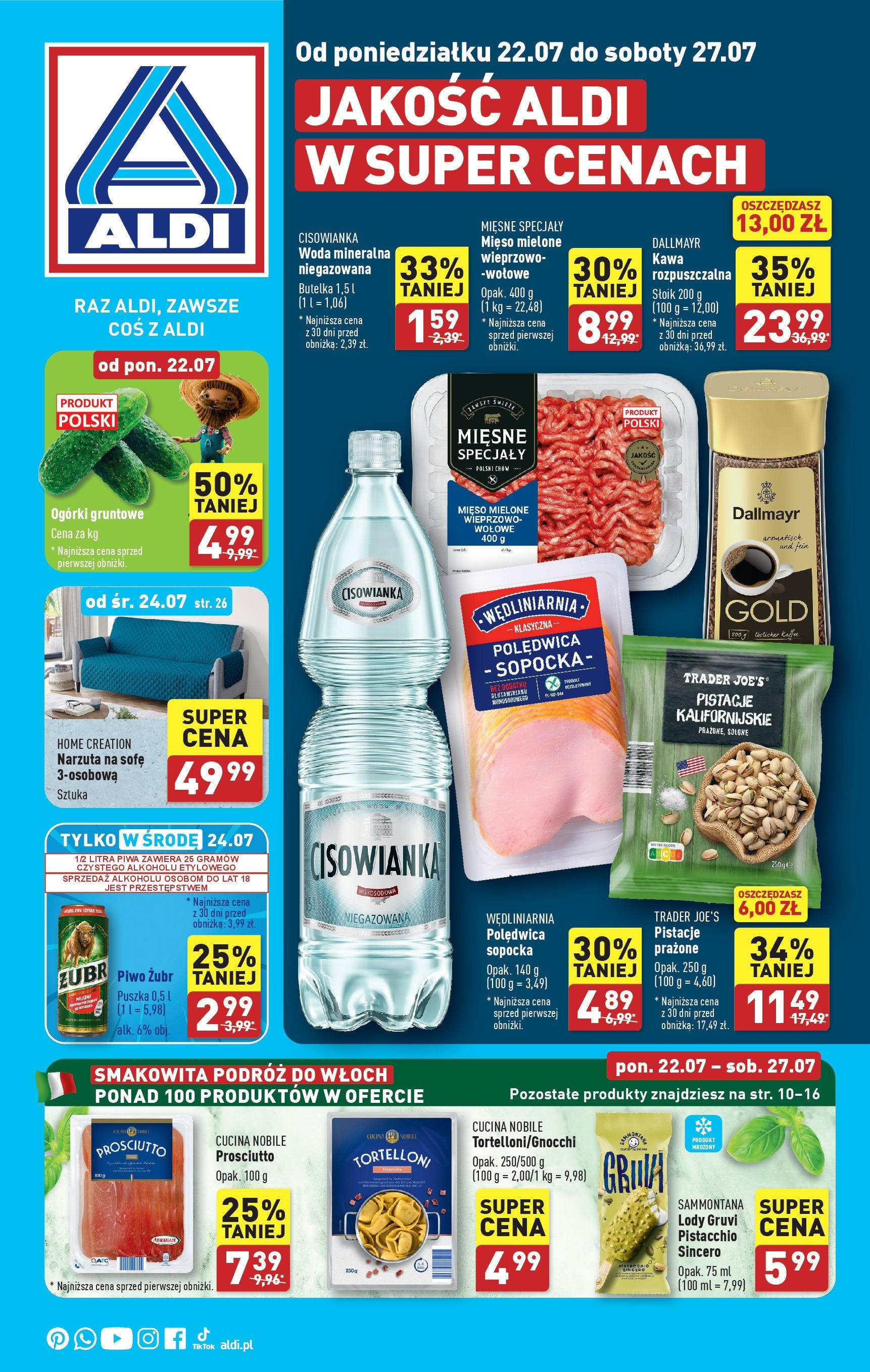 Aldi Gazetka ważna od 22.07.2024 do 27.07.2024 strona 1