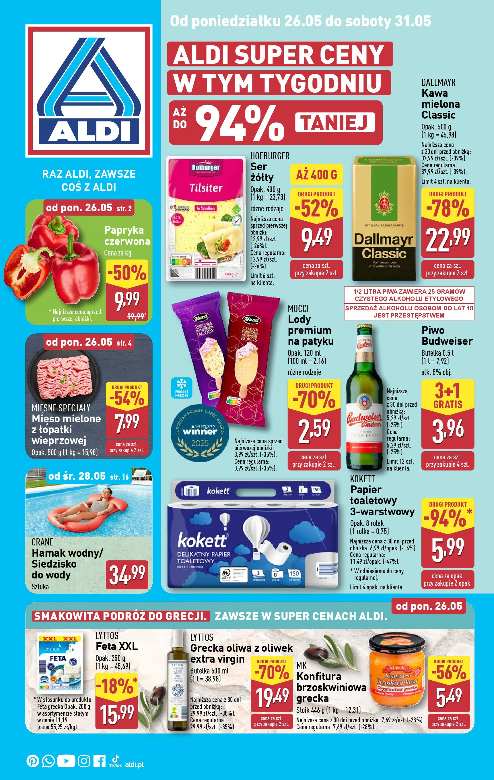 Aldi Gazetka ważna od 26.05.2025 do 31.05.2025 strona 1