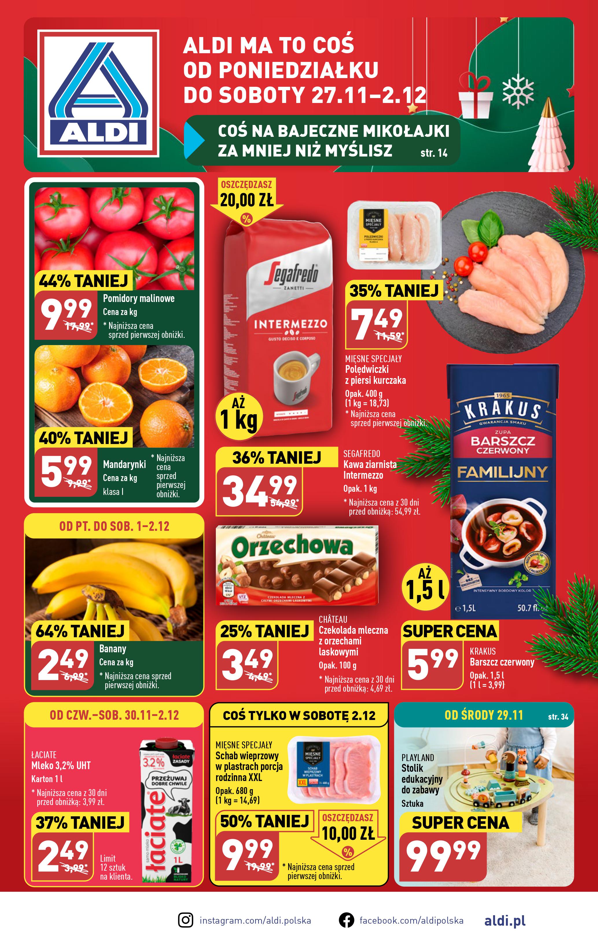Aldi gazetka ważna od 27.11.2023 do 02.12.2023 strona 1