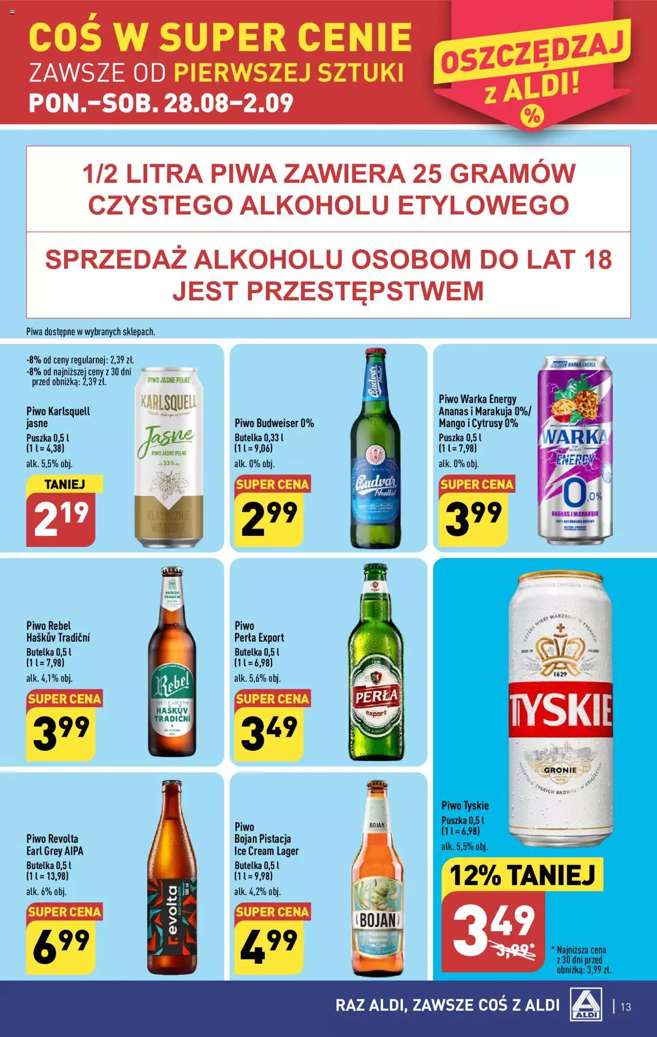Aldi Gazetka ważna od 28.08.2023 do 02.09.2023 strona 13