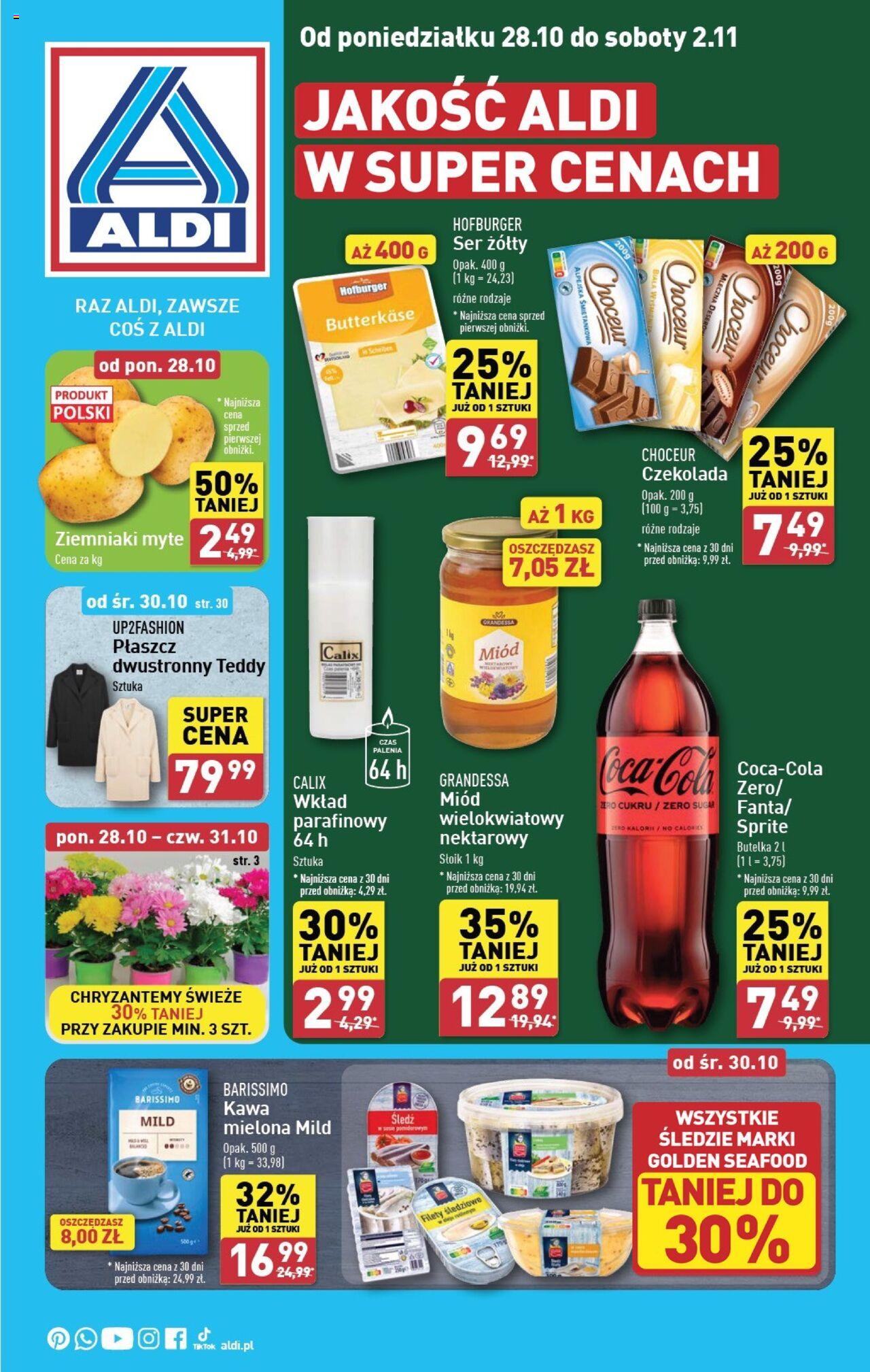Aldi Gazetka ważna od 28.10.2024 do 02.11.2024 strona 1