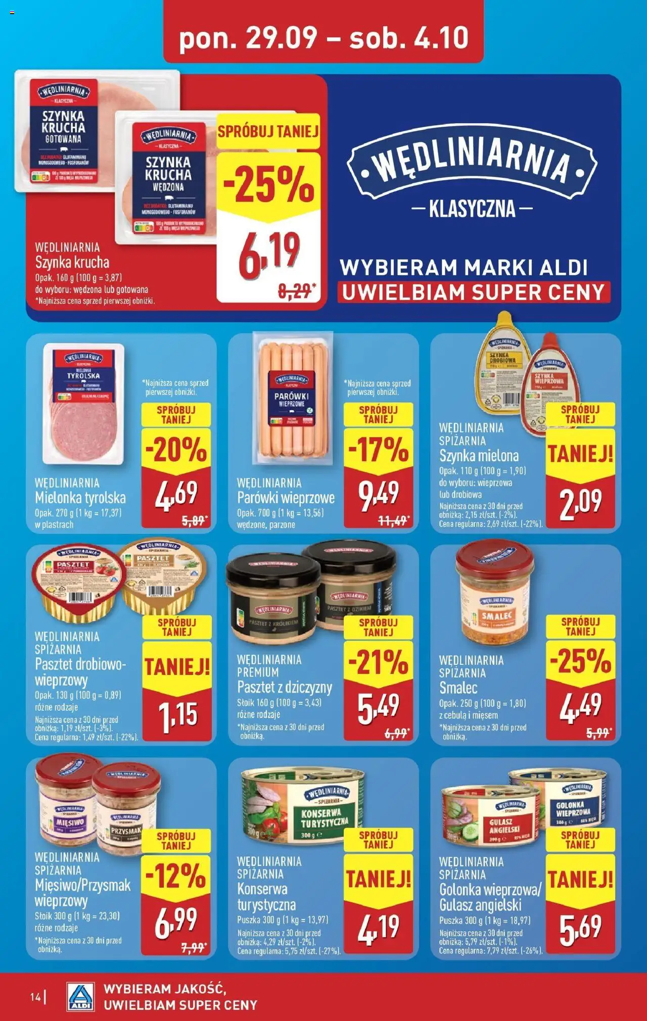 Aldi Gazetka ważna od 29.09.2025 do 04.10.2025 strona 14