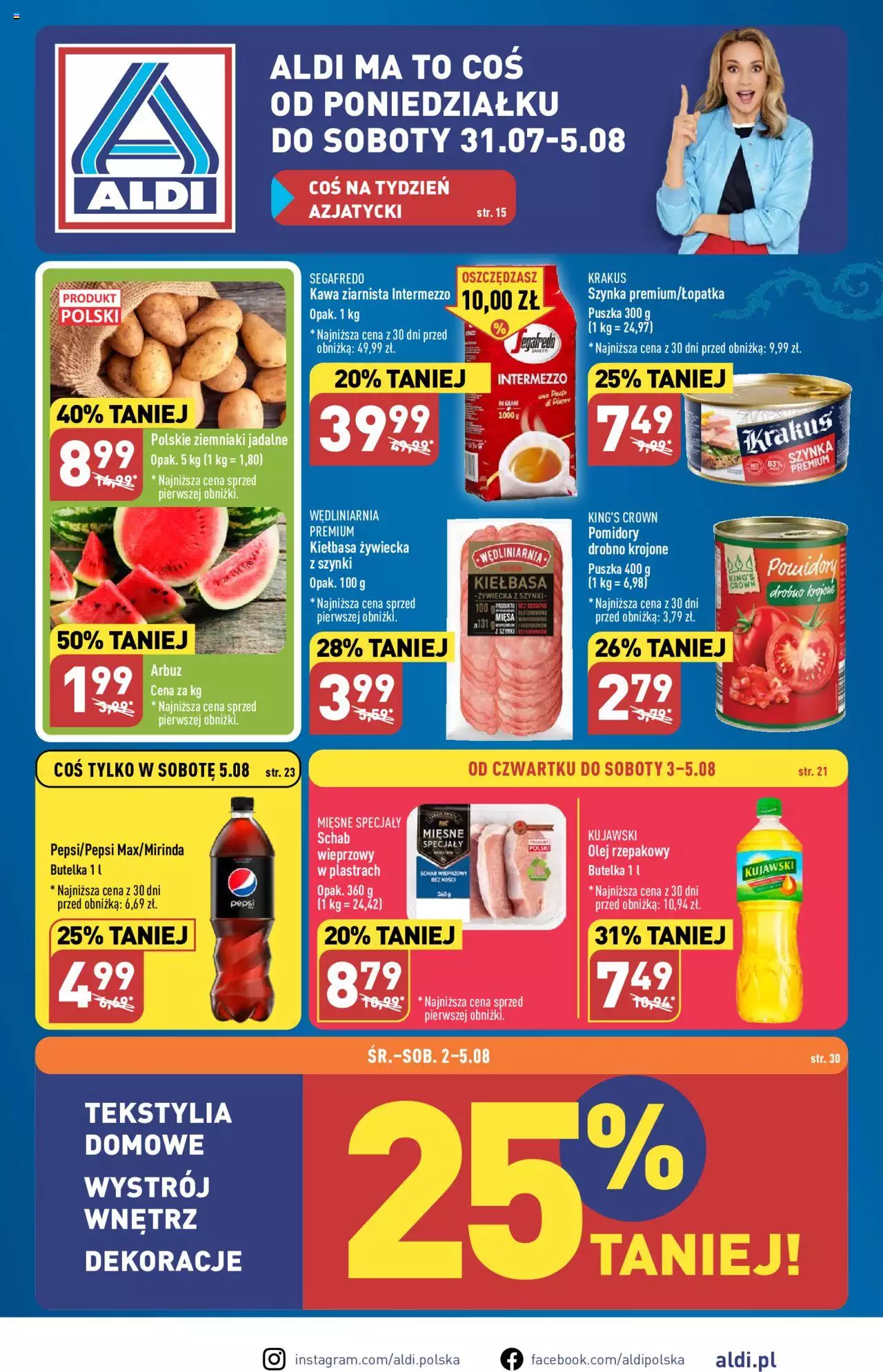 Aldi Gazetka ważna od  31.07.2023 do 05.08.2023 strona 1