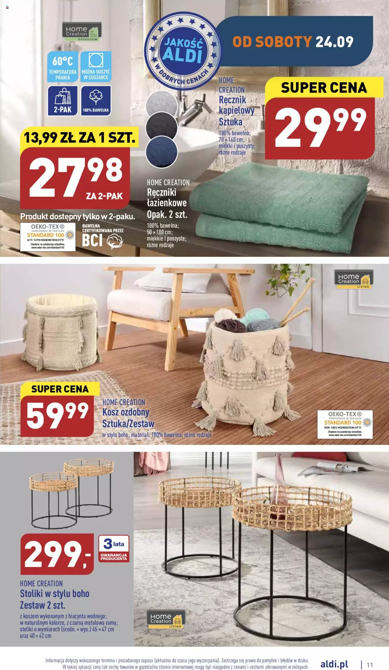 Aldi  Hity od Środy 21.09. i od Soboty 24.09 gazetka ważna od 21.09.2022 do 24.09.2022 strona 11