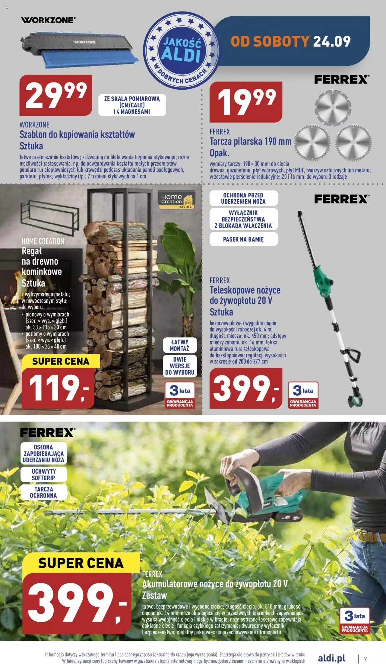 Aldi  Hity od Środy 21.09. i od Soboty 24.09 gazetka ważna od 21.09.2022 do 24.09.2022 strona 7