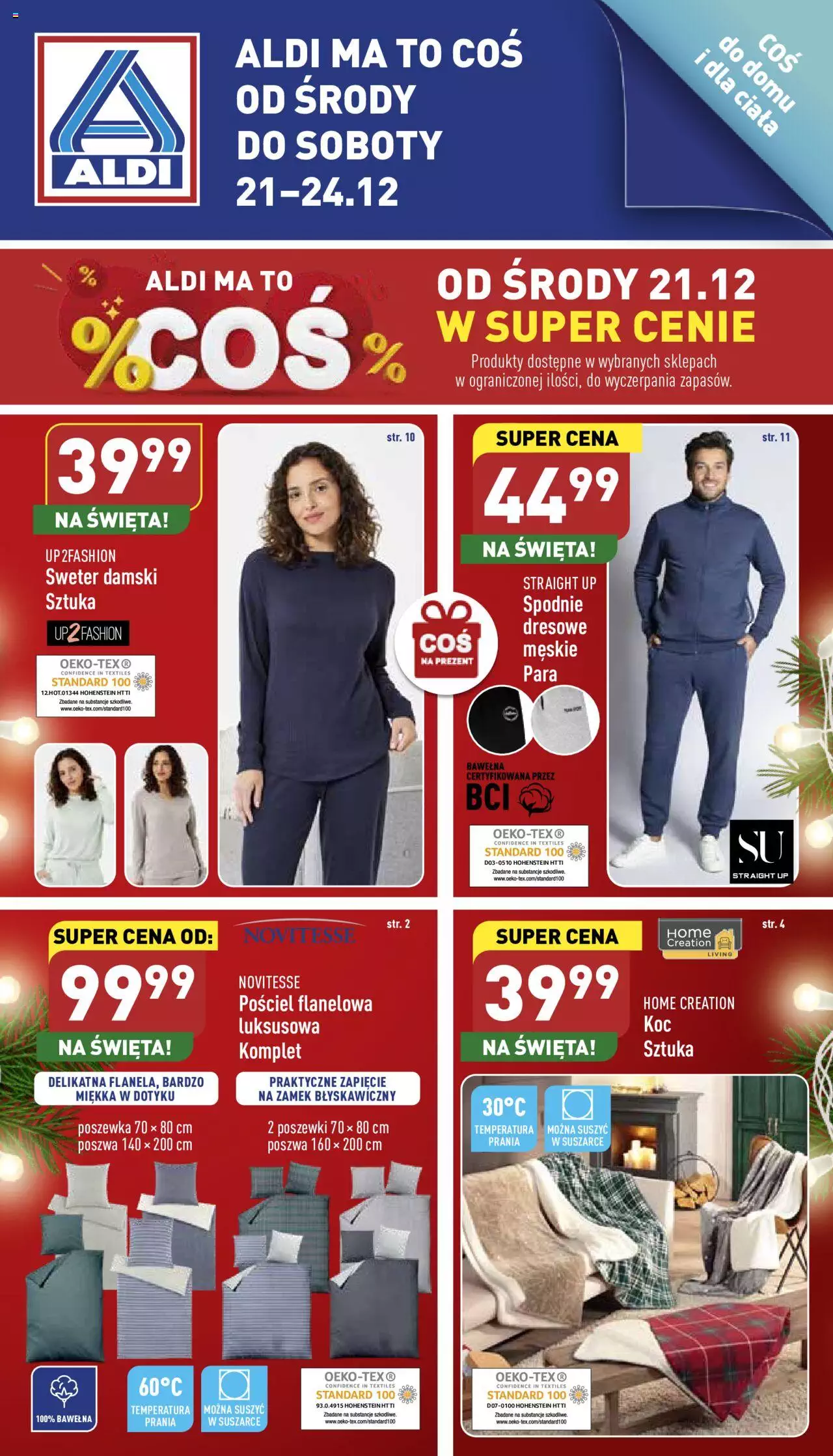 Aldi Hity od Środy do Soboty Gazetka ważna od 21.12.2022 do 24.12.2022 strona 1
