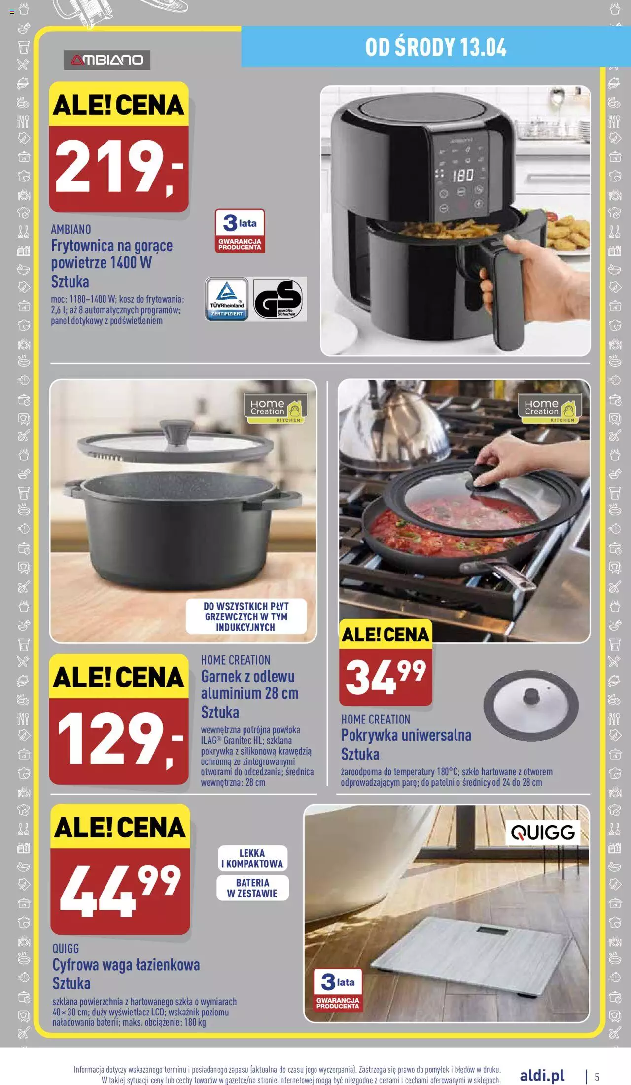 Aldi Hity od Środy i od Piątku gazetka ważna od  13.04.2022 do 15.04.2022 strona 5